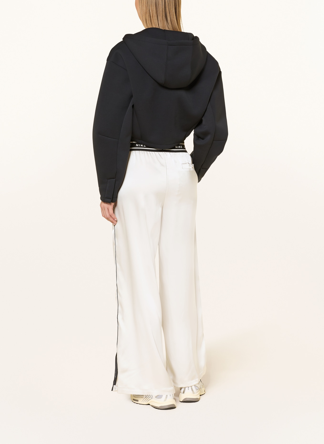 Nike Satinhose: ECRU / SCHWARZ