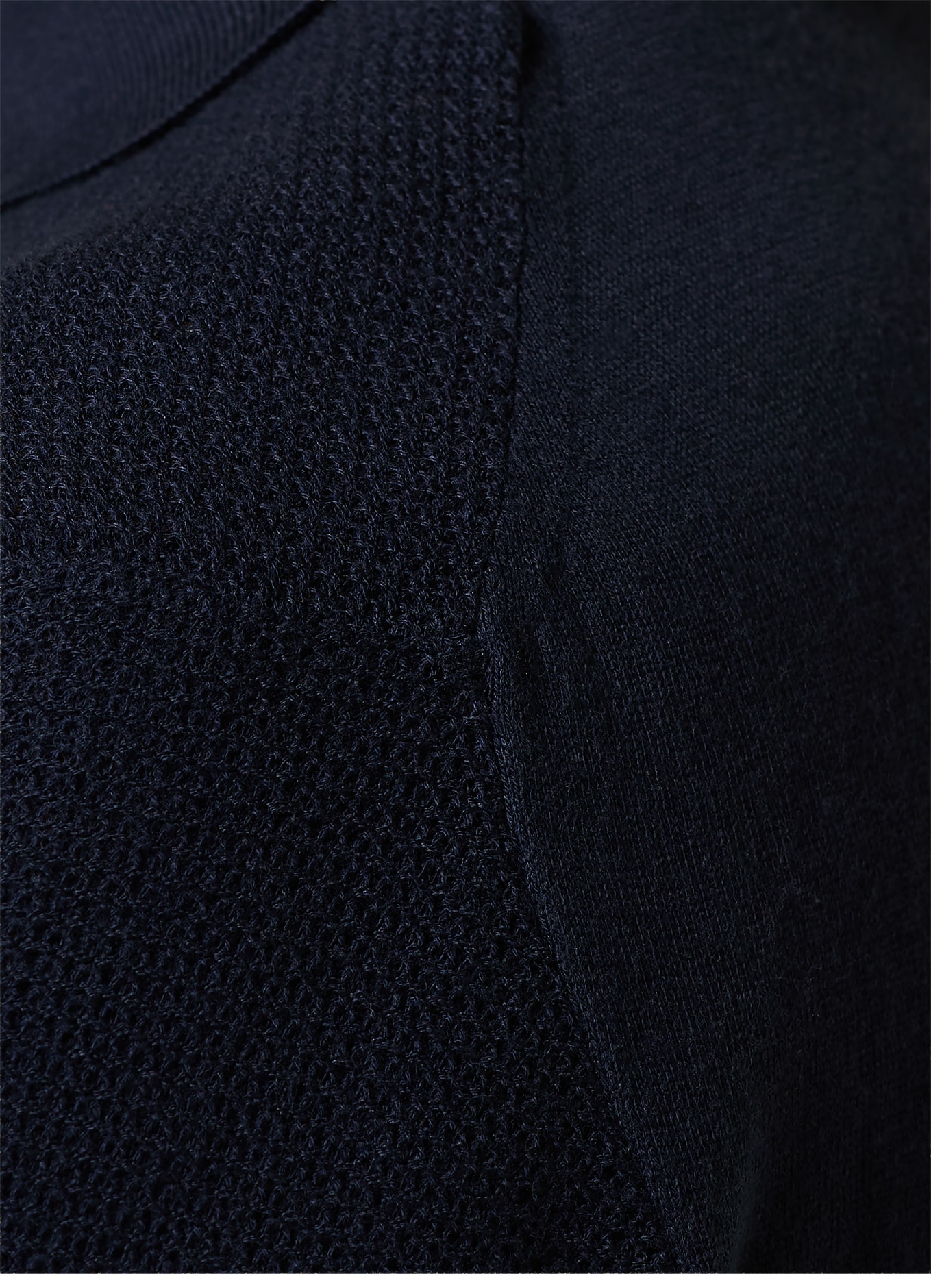 CORNELIANI Pletené polo tričko: TMAVĚ MODRÁ