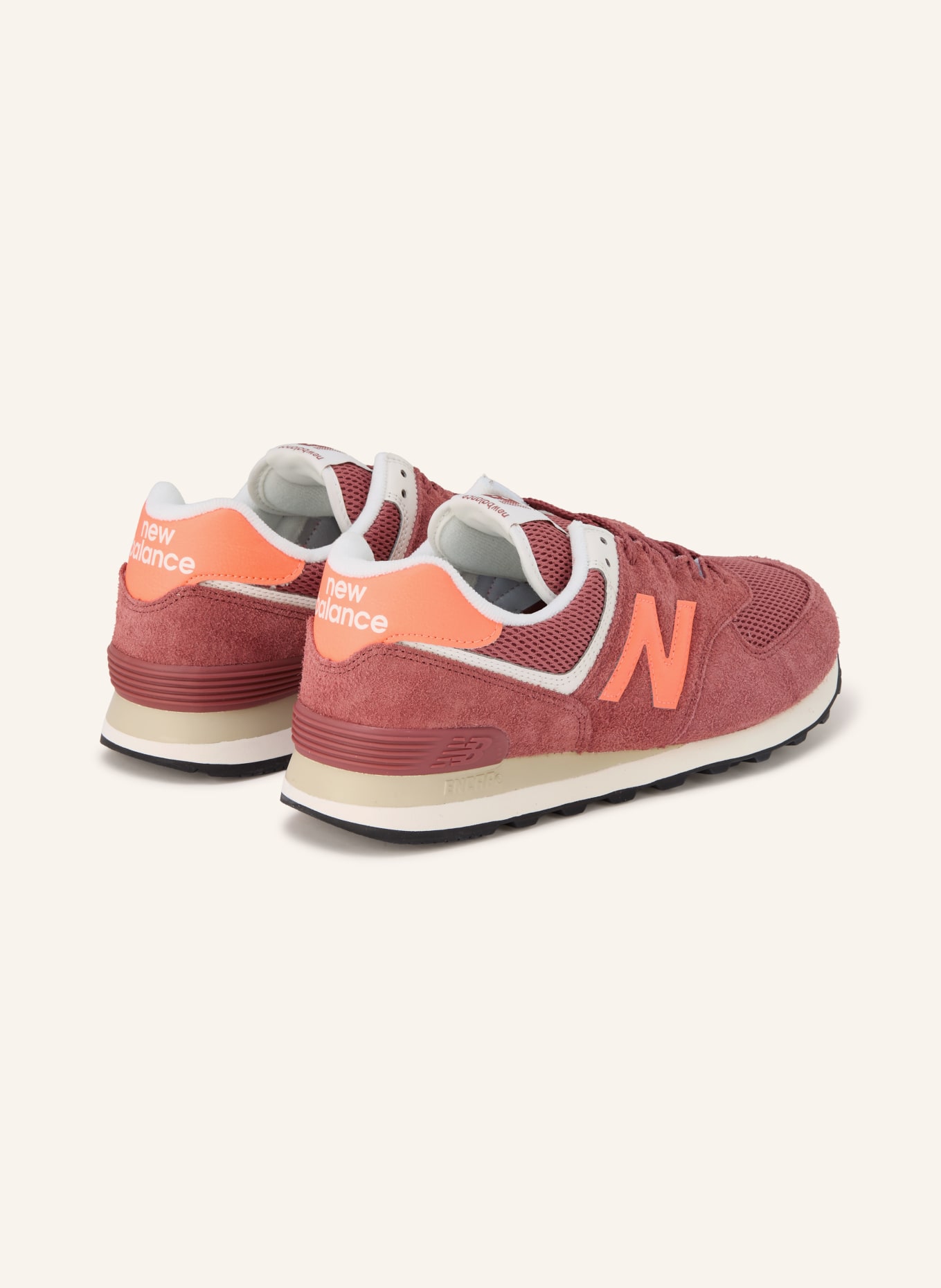 new balance Sneaker 574: HELLROT / HELLGRAU / ORANGE