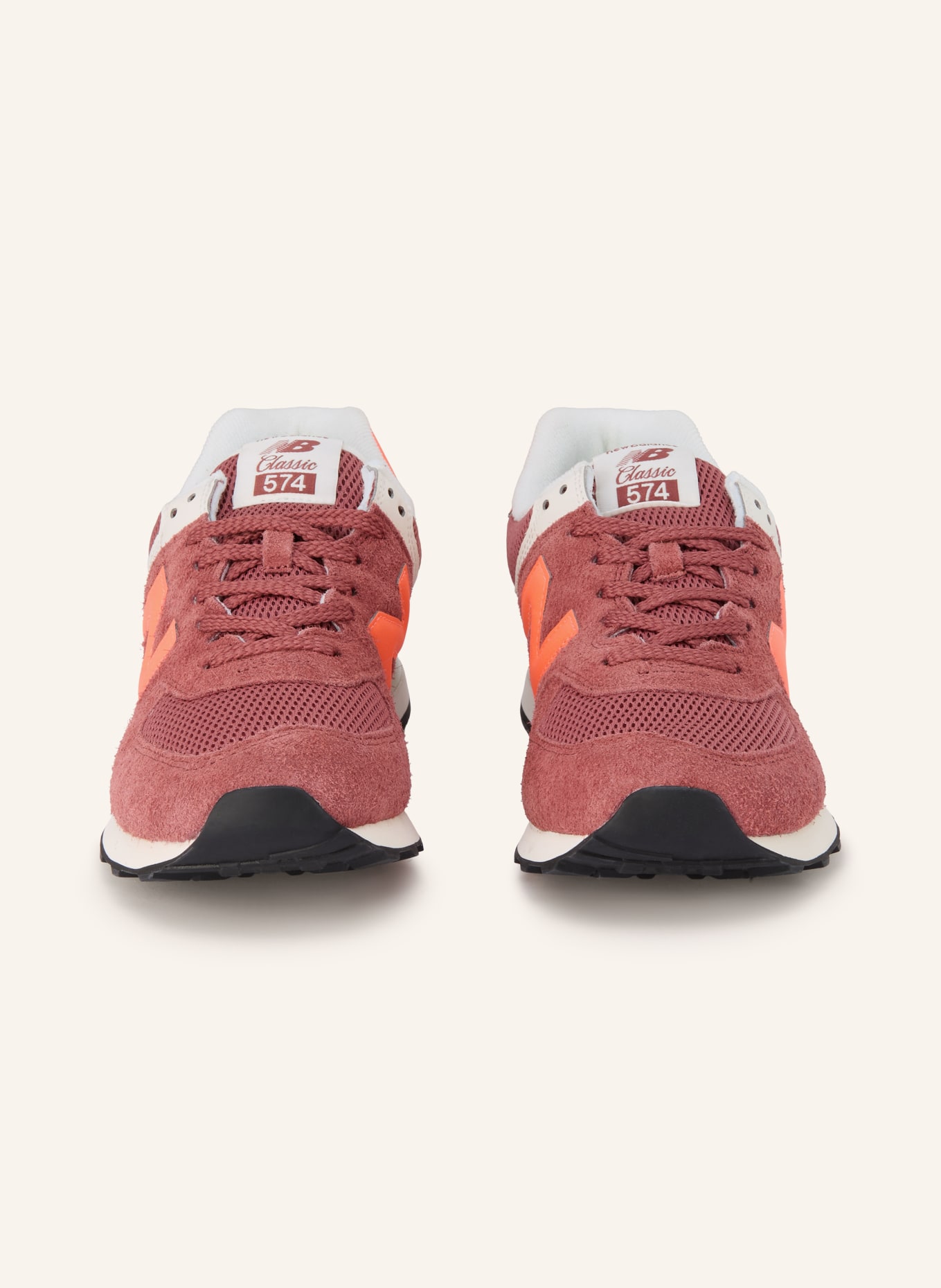 new balance Sneaker 574: HELLROT / HELLGRAU / ORANGE