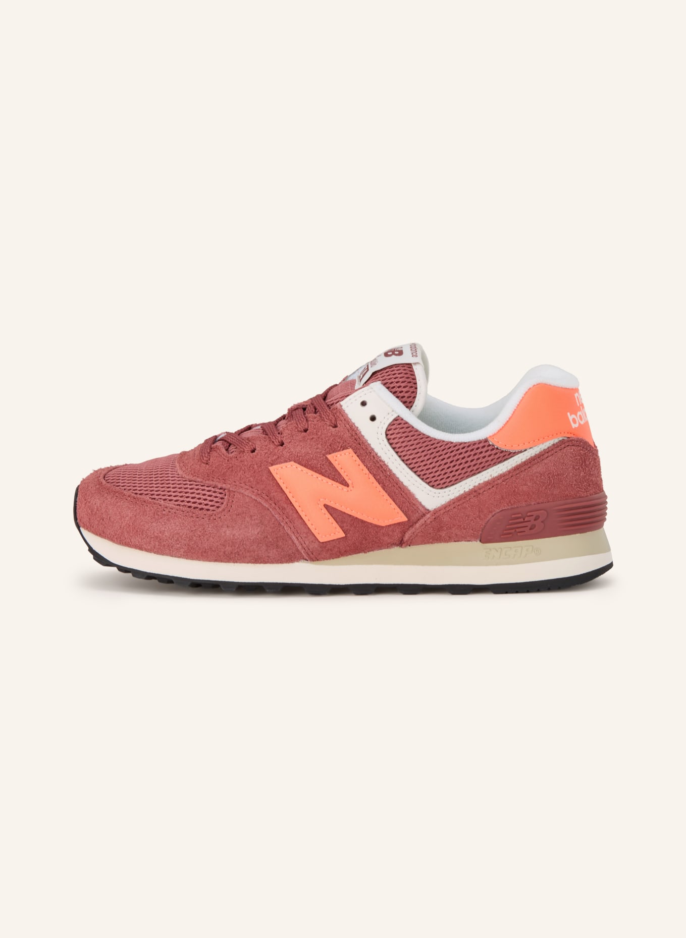 new balance Sneaker 574: HELLROT / HELLGRAU / ORANGE
