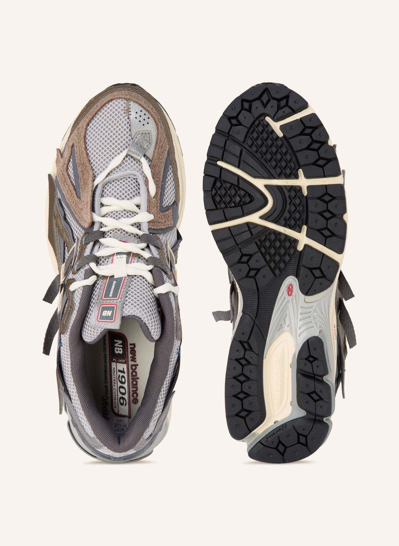 new balance Sneaker 1906: BRAUN / SILBER / DUNKELGRAU