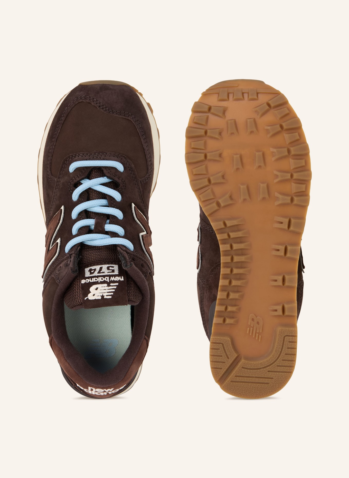 new balance Sneaker 574: DUNKELBRAUN / CREME