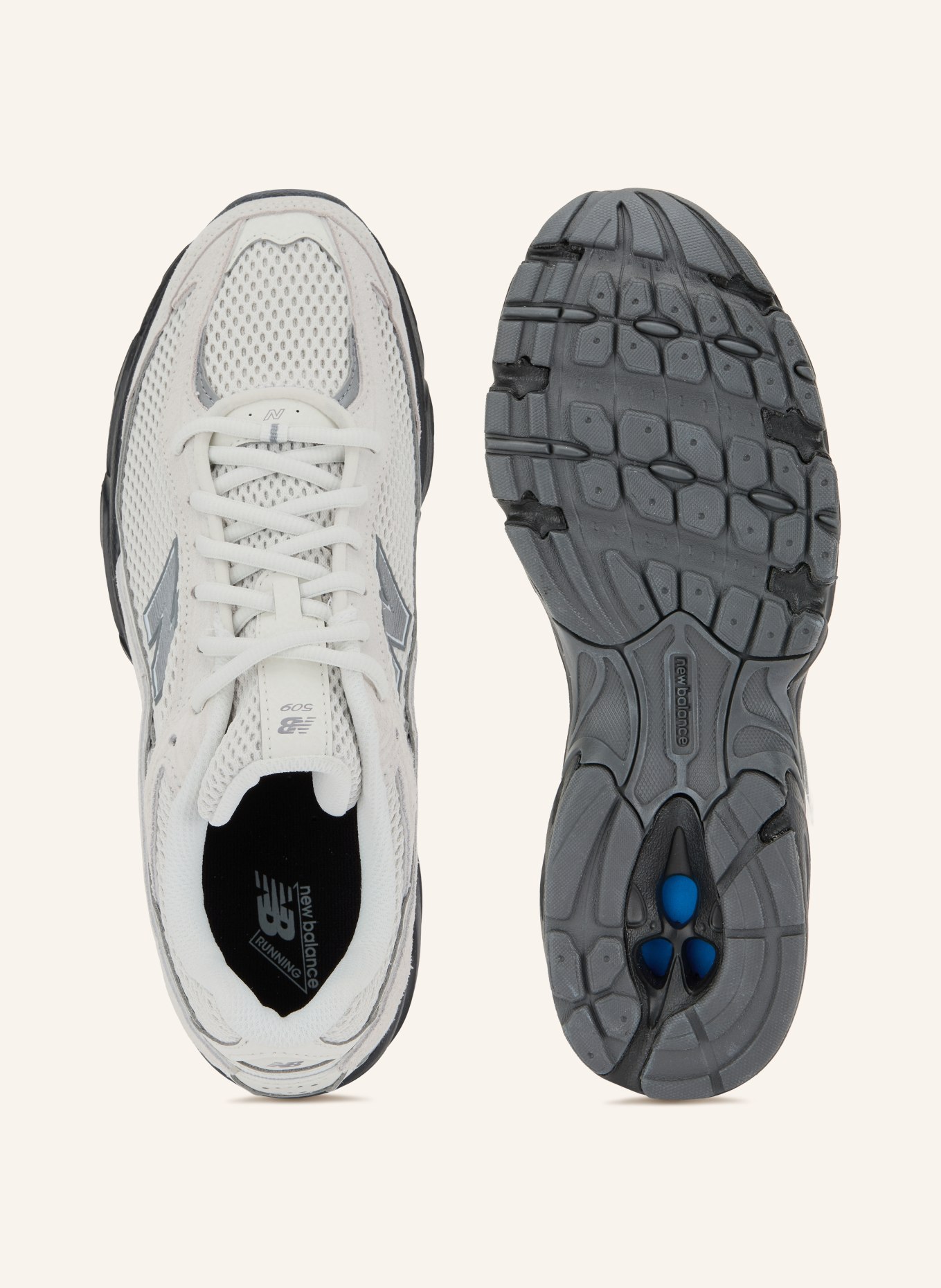 new balance sneaker 509: WIT / GRIJS