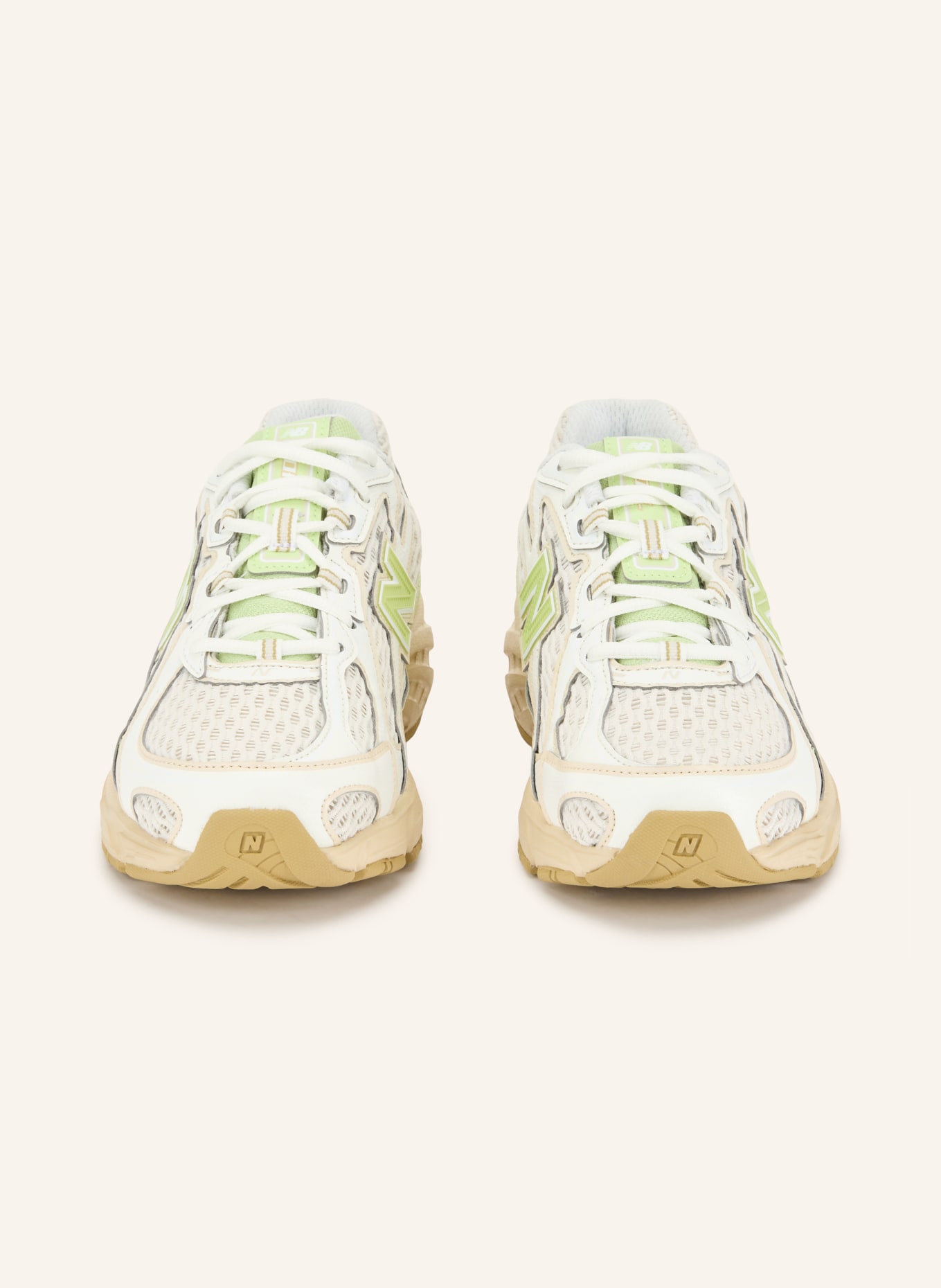 new balance Sneaker 740: BEIGE / LIGHT GREEN / WHITE
