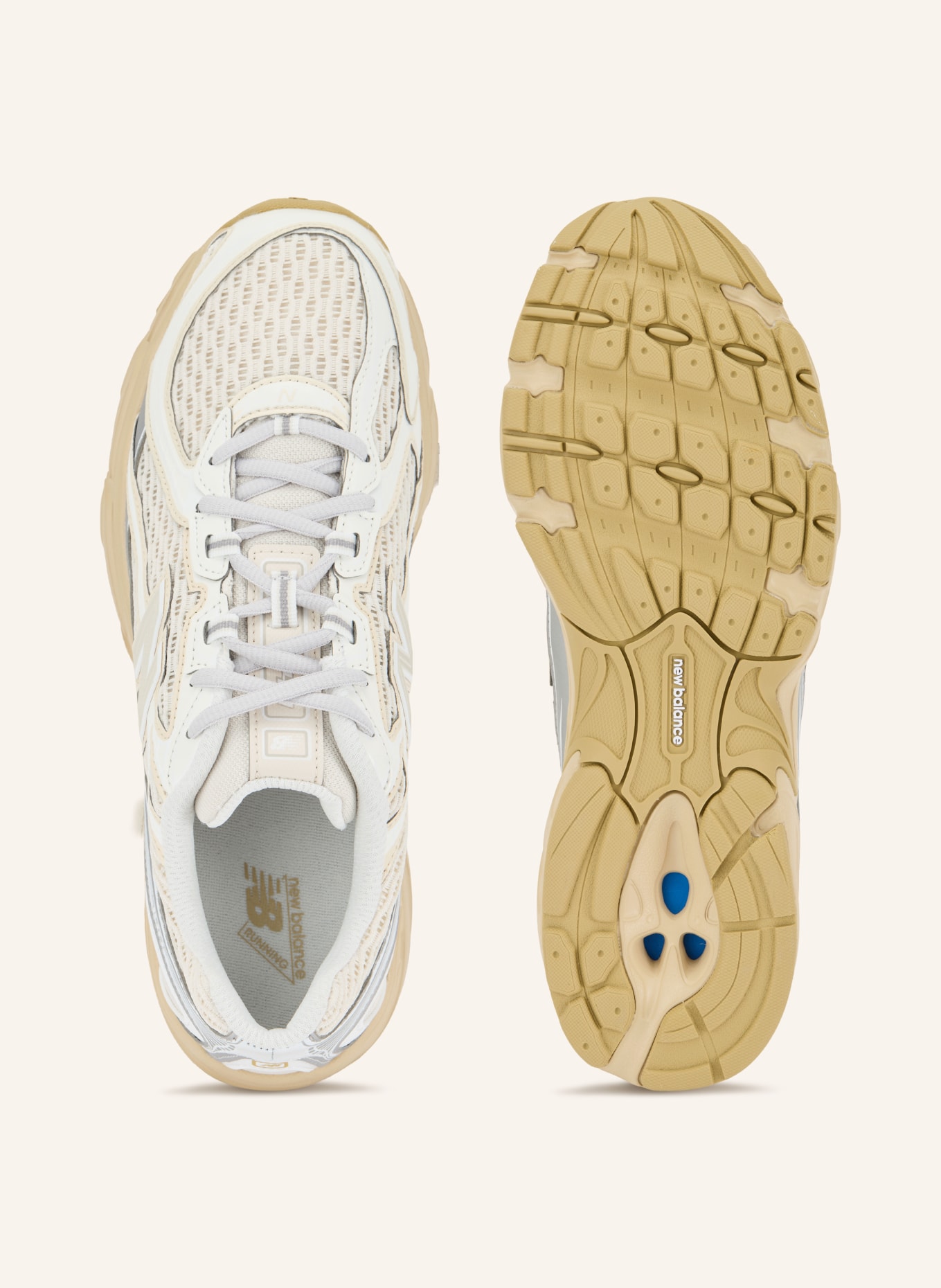 new balance Baskets 740: BEIGE / ARGENT / CRÈME