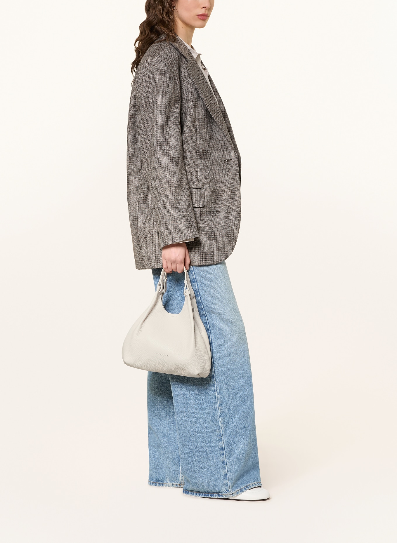 GIANNI CHIARINI DUA MEDIUM shoulder bag with pouch: CAMEL