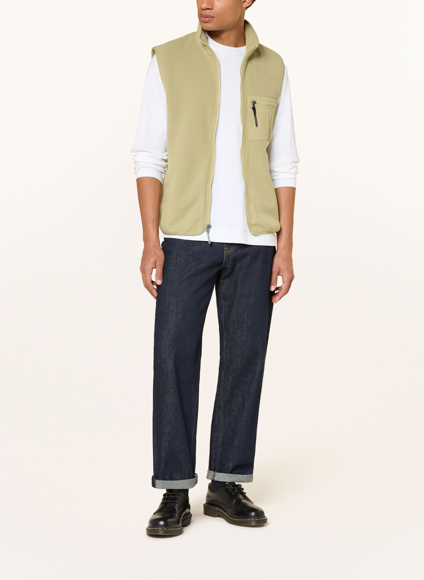 patagonia Fleecová vesta SYNCH: SVĚTLE ZELENÁ