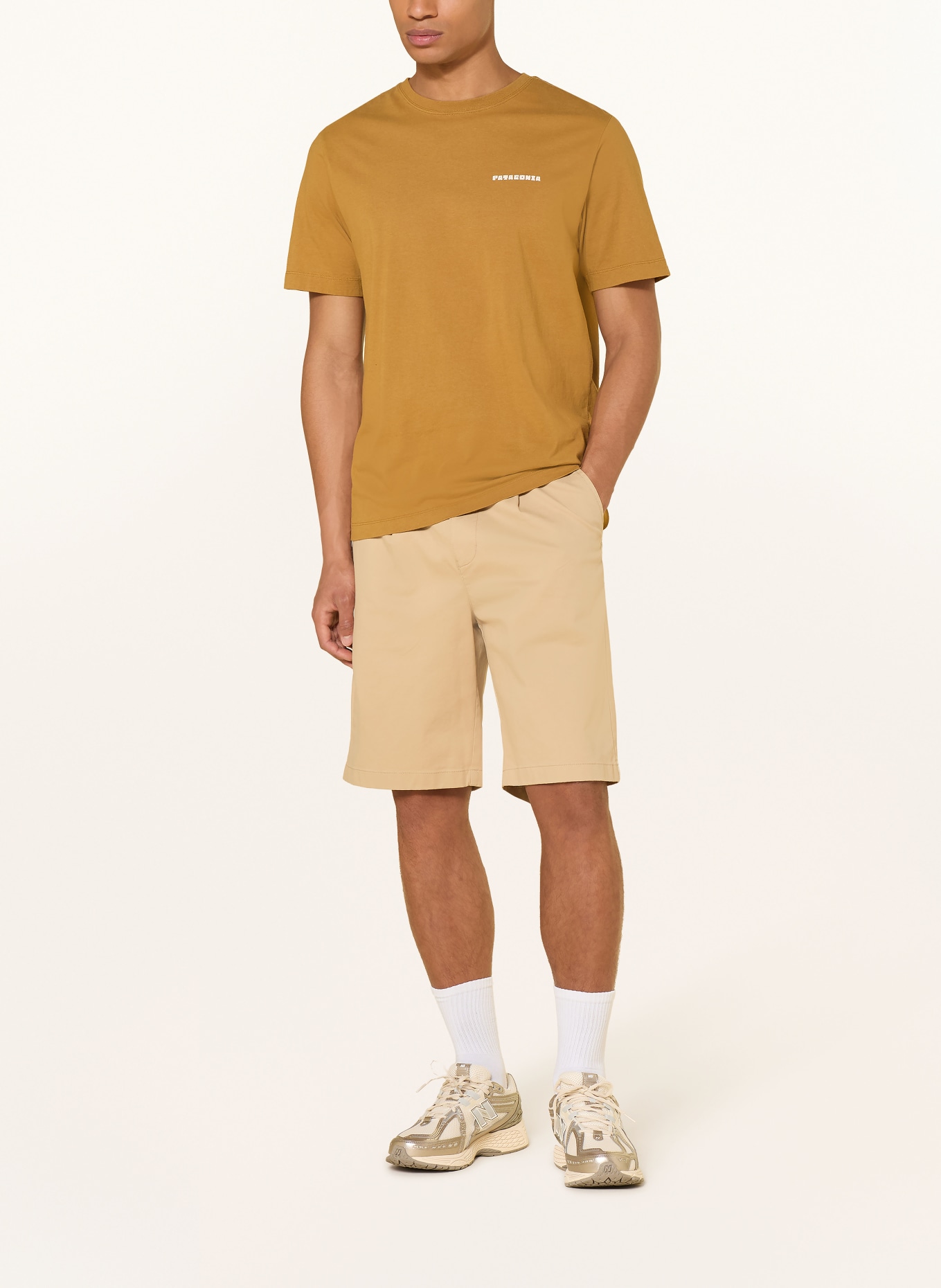 patagonia Tričko: KOŇAKOVÁ / SVĚTLE ZELENÁ / BÍLÁ