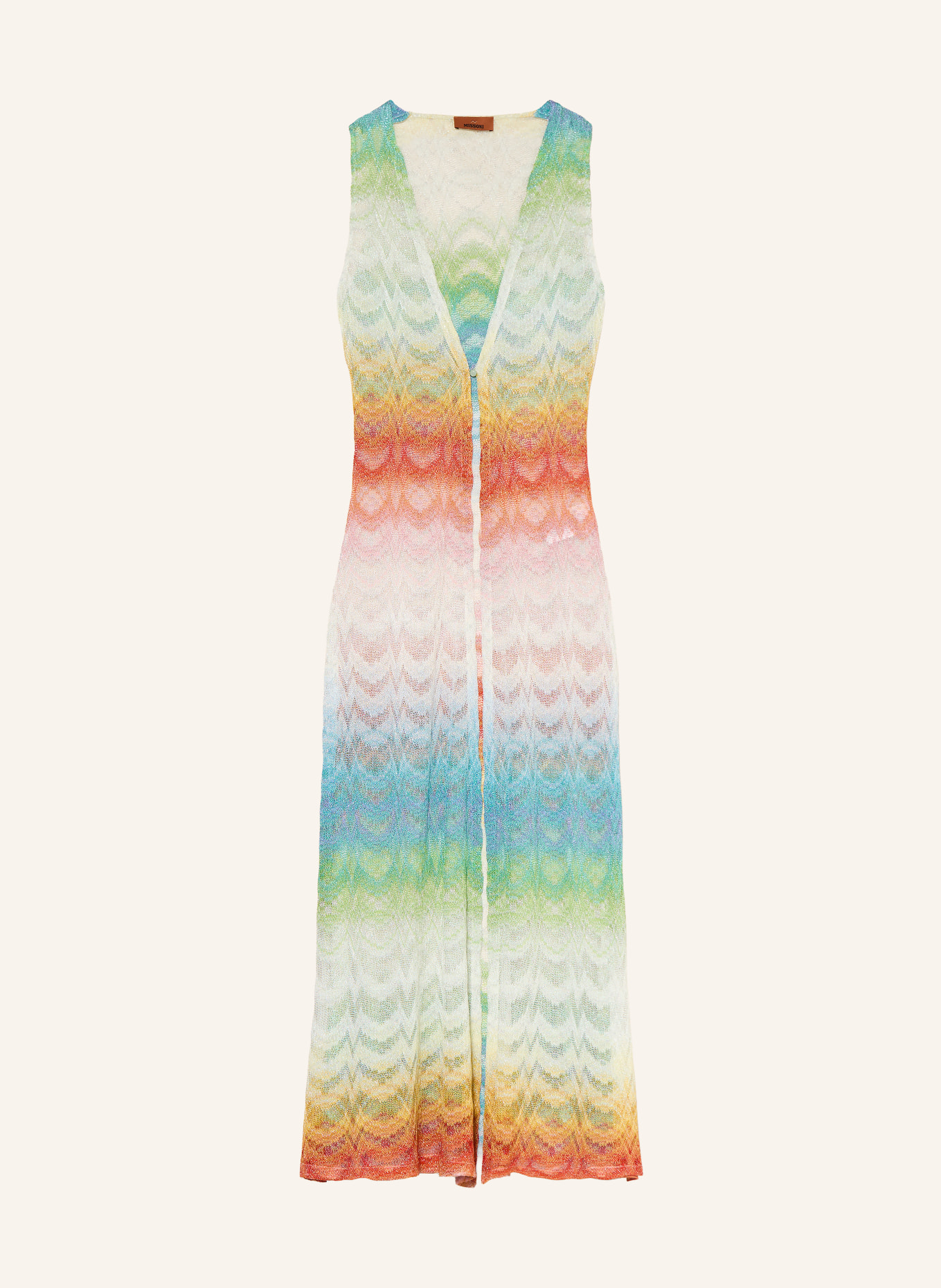 MISSONI Pletené šaty s třpytivou přízí: ČERVENÁ / ZELENÁ / BÍLÁ