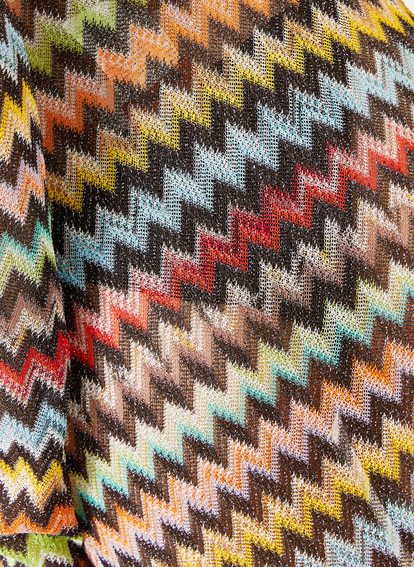 MISSONI Strandkleid mit Glitzergarn: SCHWARZ / ROT / HELLGRÜN