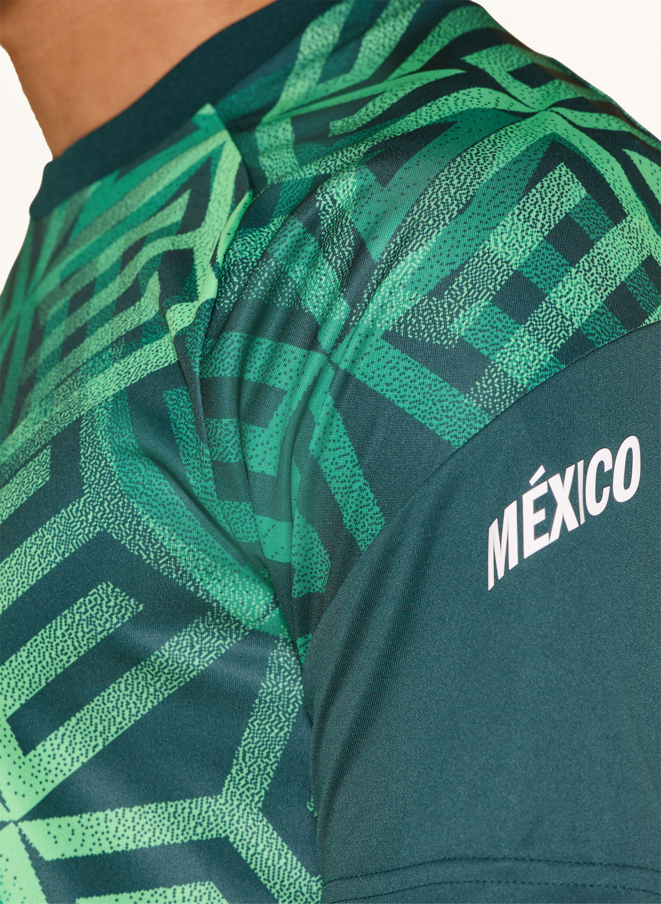 adidas Opwarmtrui MEXICO 26 THUIS: GROEN / DONKERGROEN / WIT