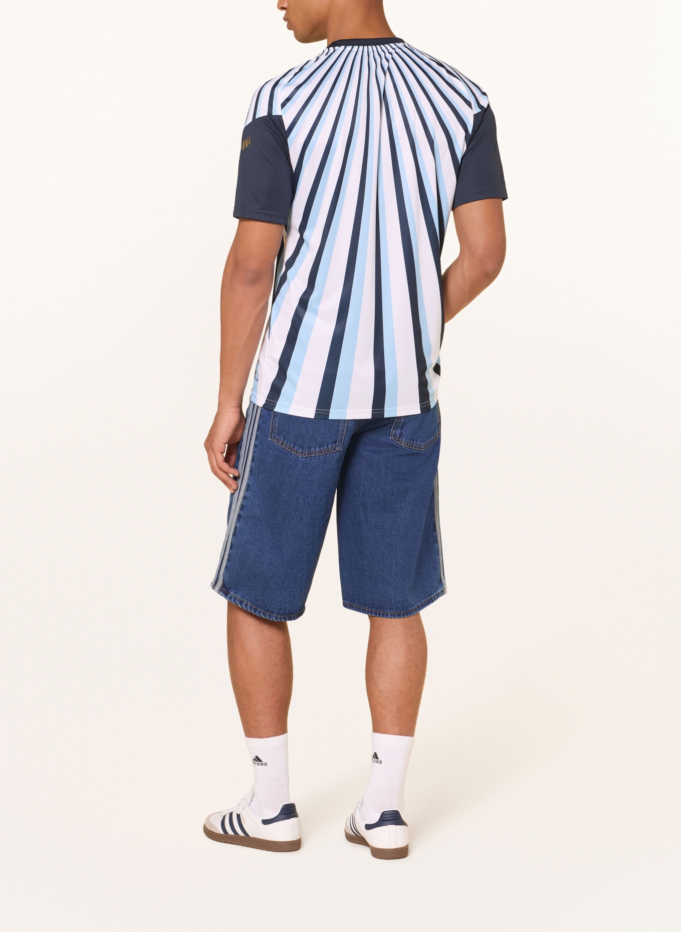 adidas Warmlooptrui ARGENTINIË 26 THUIS: WIT / LICHTBLAUW / DONKERBLAUW