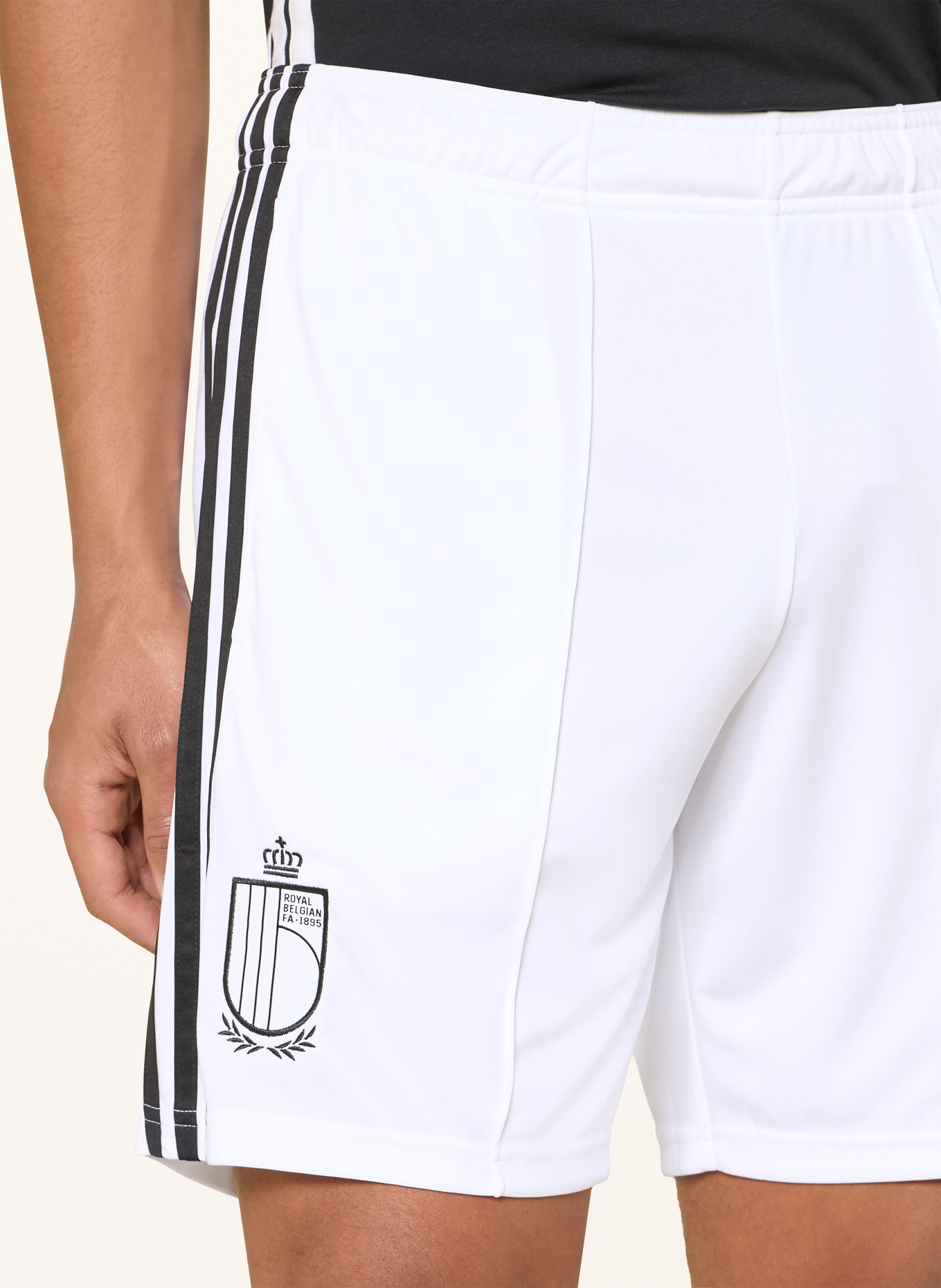 adidas Auswärtstrikothose BELGIEN 26: WEISS / SCHWARZ