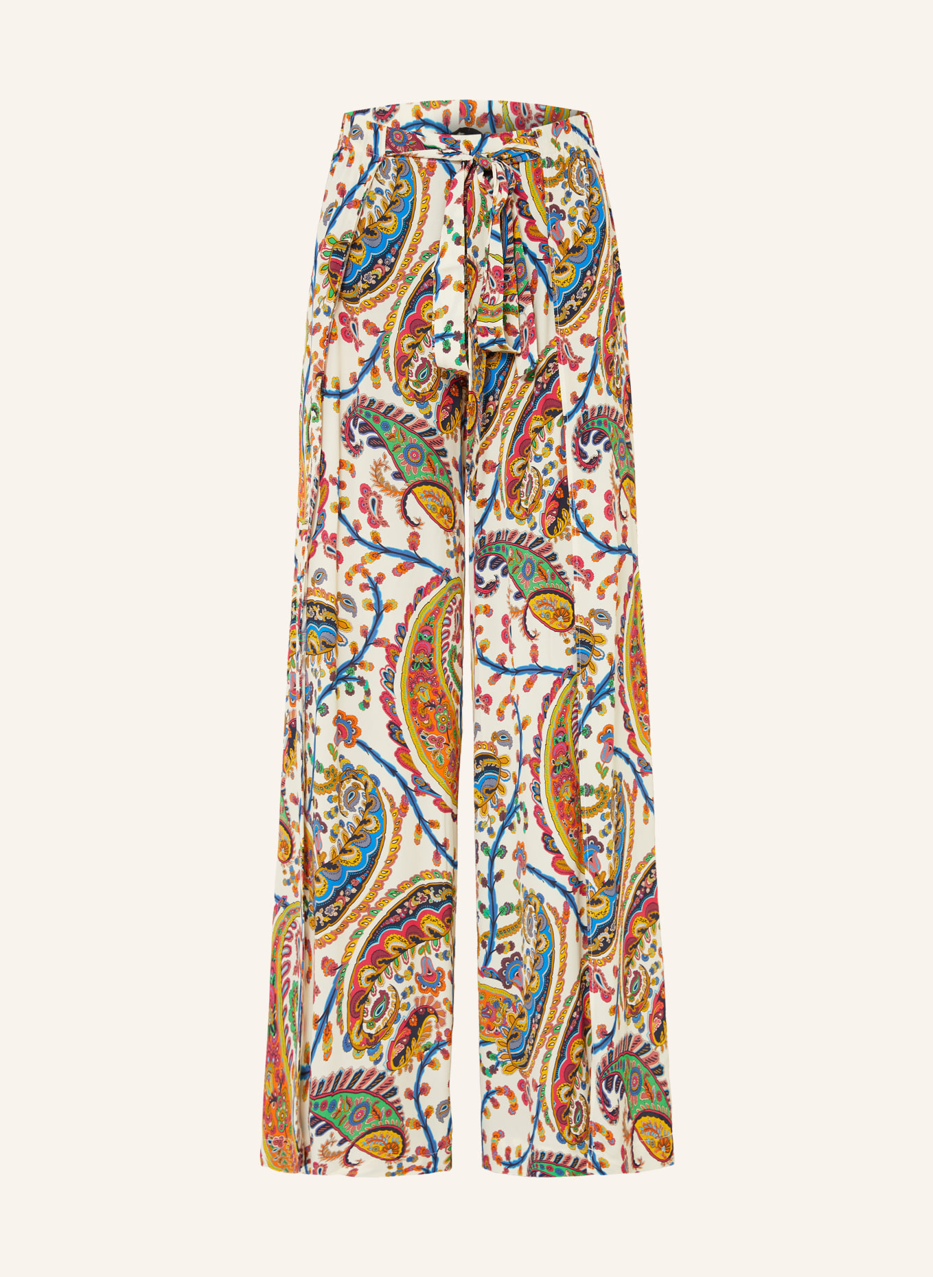 ETRO Marlenehose: WEISS / PINK / ORANGE
