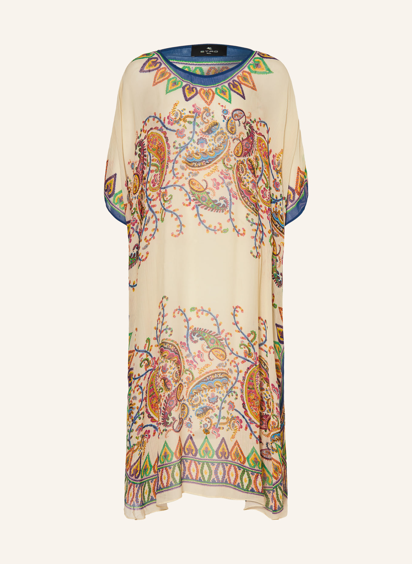 ETRO Robe de plage: CRÈME / VERT / BLEU FONCÉ