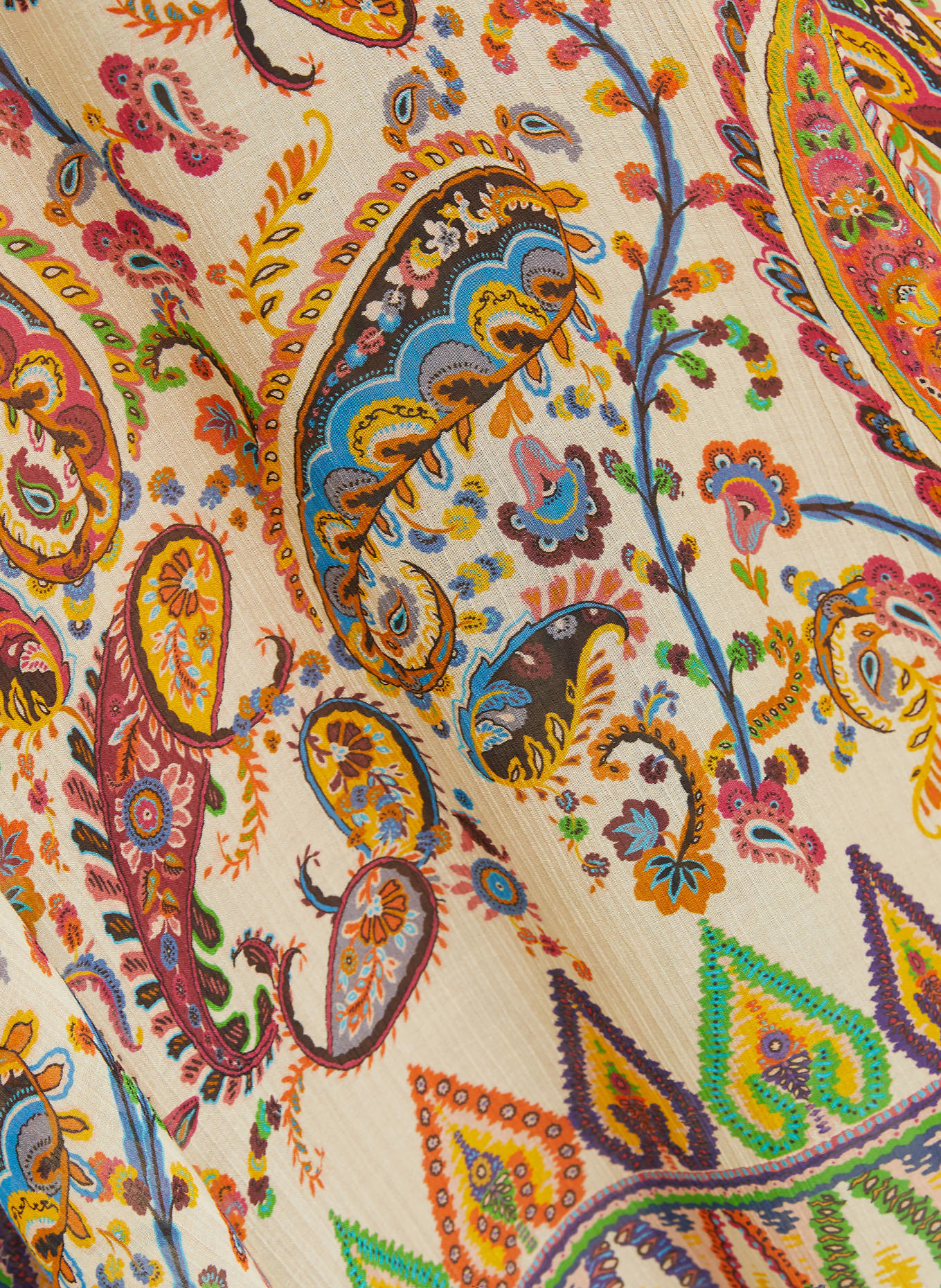 ETRO Robe de plage: CRÈME / VERT / BLEU FONCÉ