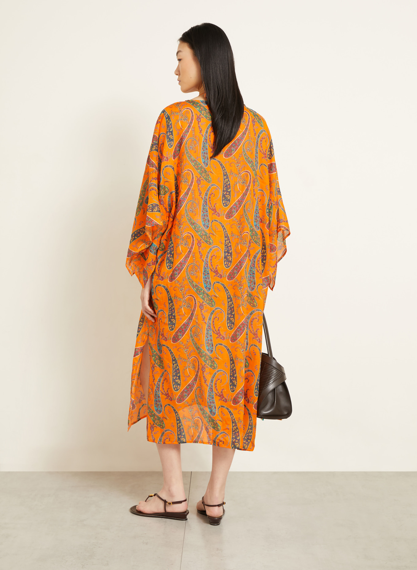 ETRO Robe de plage: ORANGE / VERT / BLEU PÉTROLE