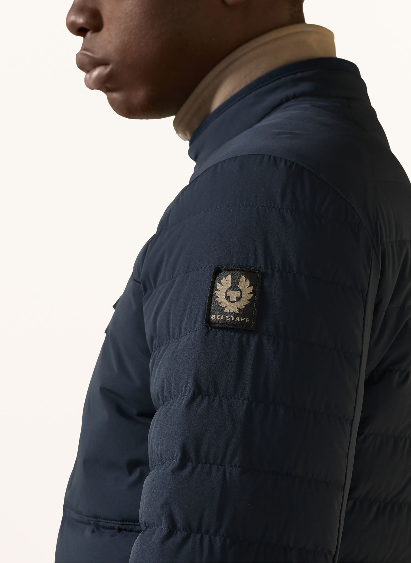 BELSTAFF CHASSIS down jacket: DARK BLUE