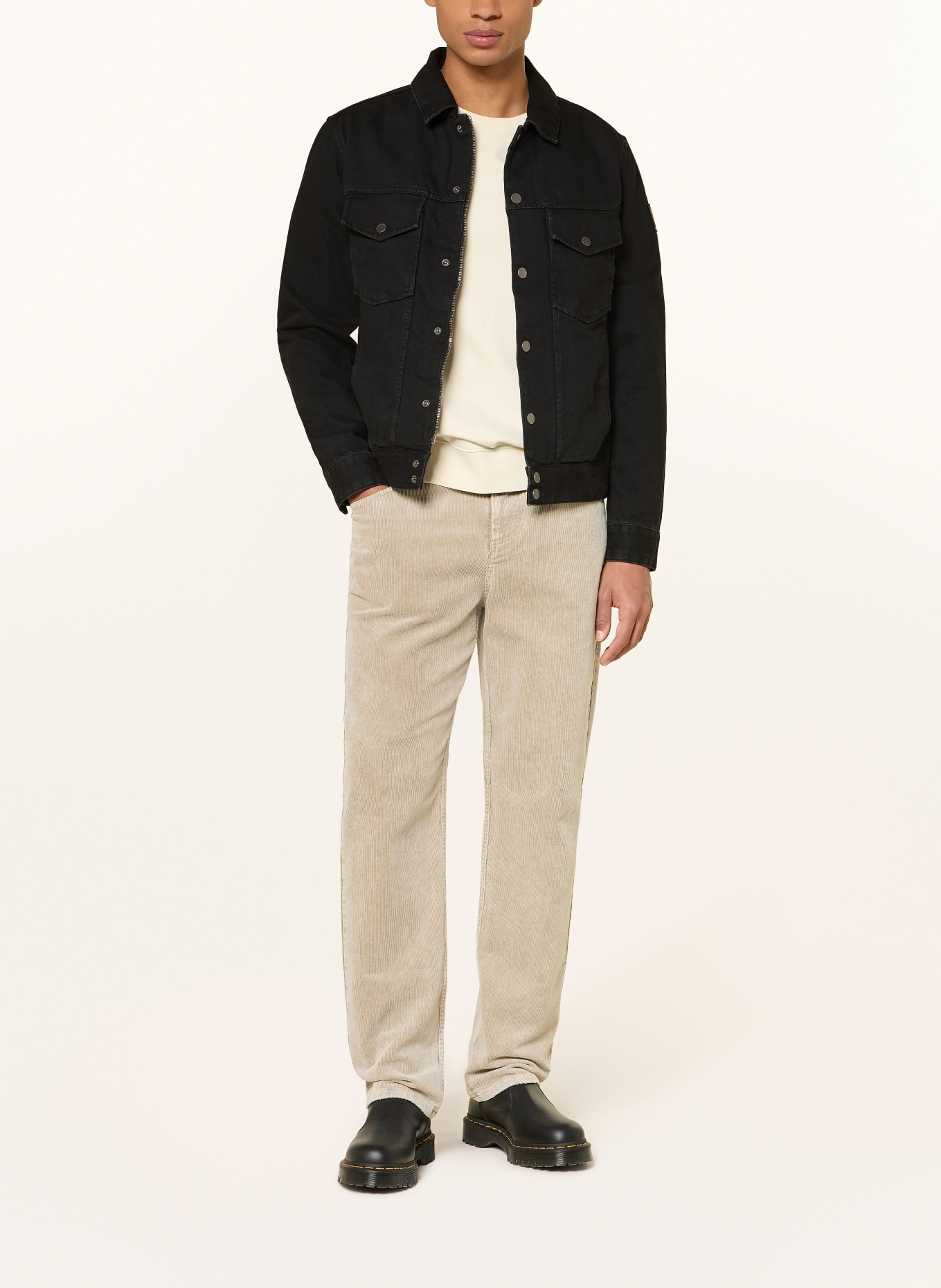 BELSTAFF Džínová bunda PISTON: WSBLK Washed Black