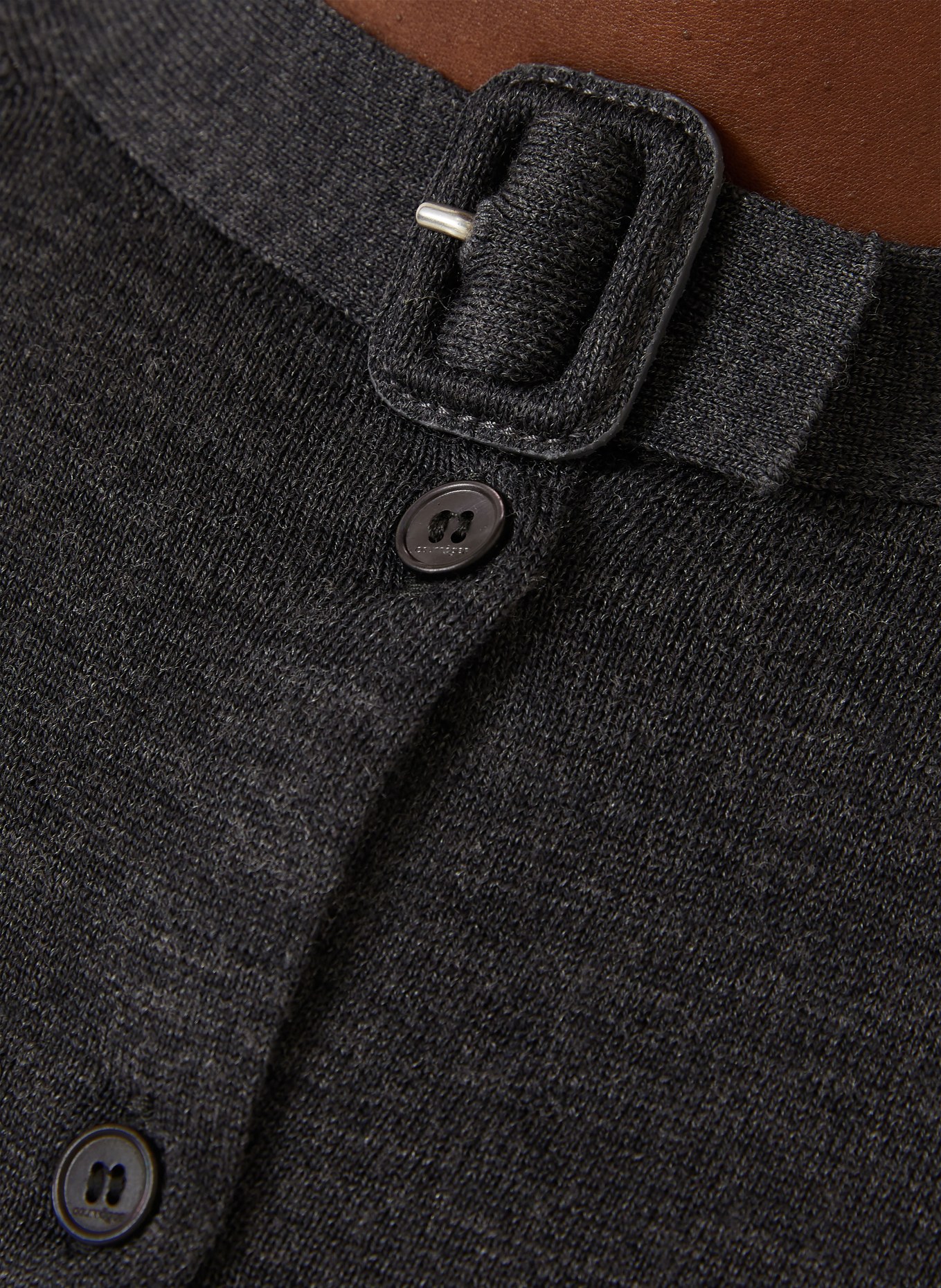 Courrèges Strickjacke aus Merinowolle: DUNKELGRAU