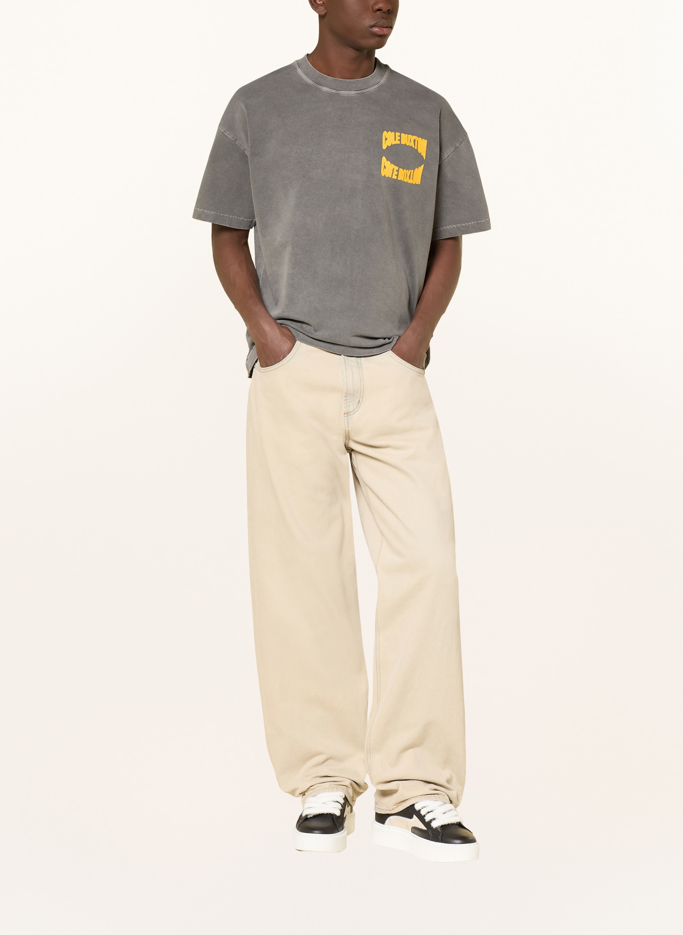 COLE BUXTON Tričko: ŠEDÁ / ŽLUTÁ