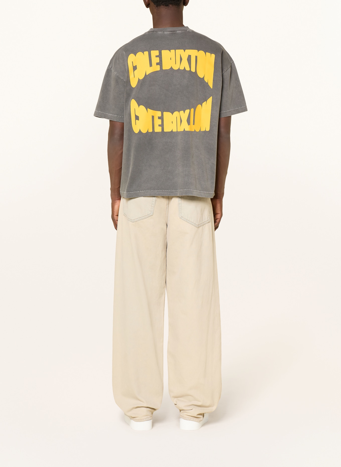COLE BUXTON T-shirt: GRIS / JAUNE