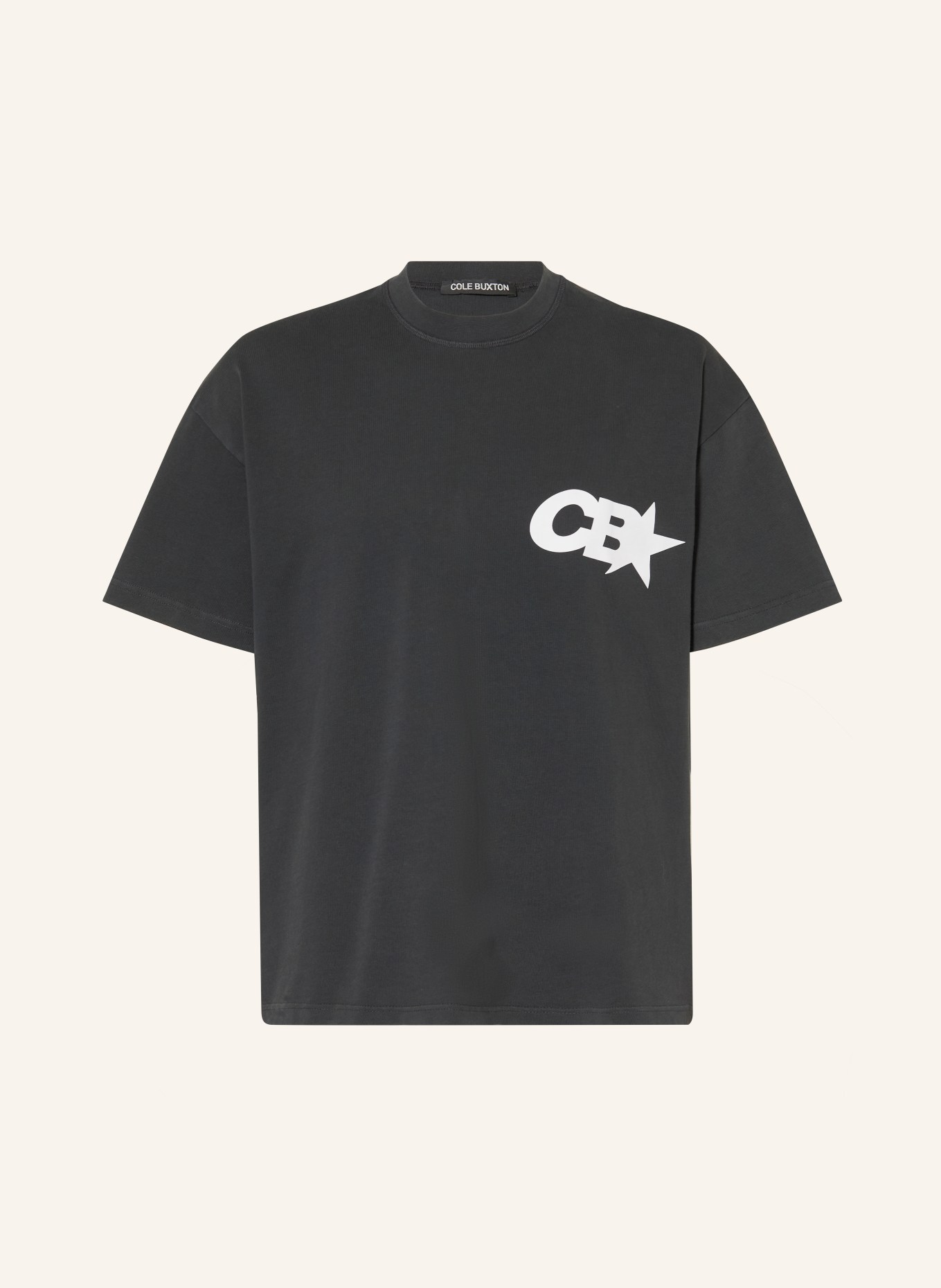COLE BUXTON Tričko CB STAR RACING: ČERNÁ / BÍLÁ