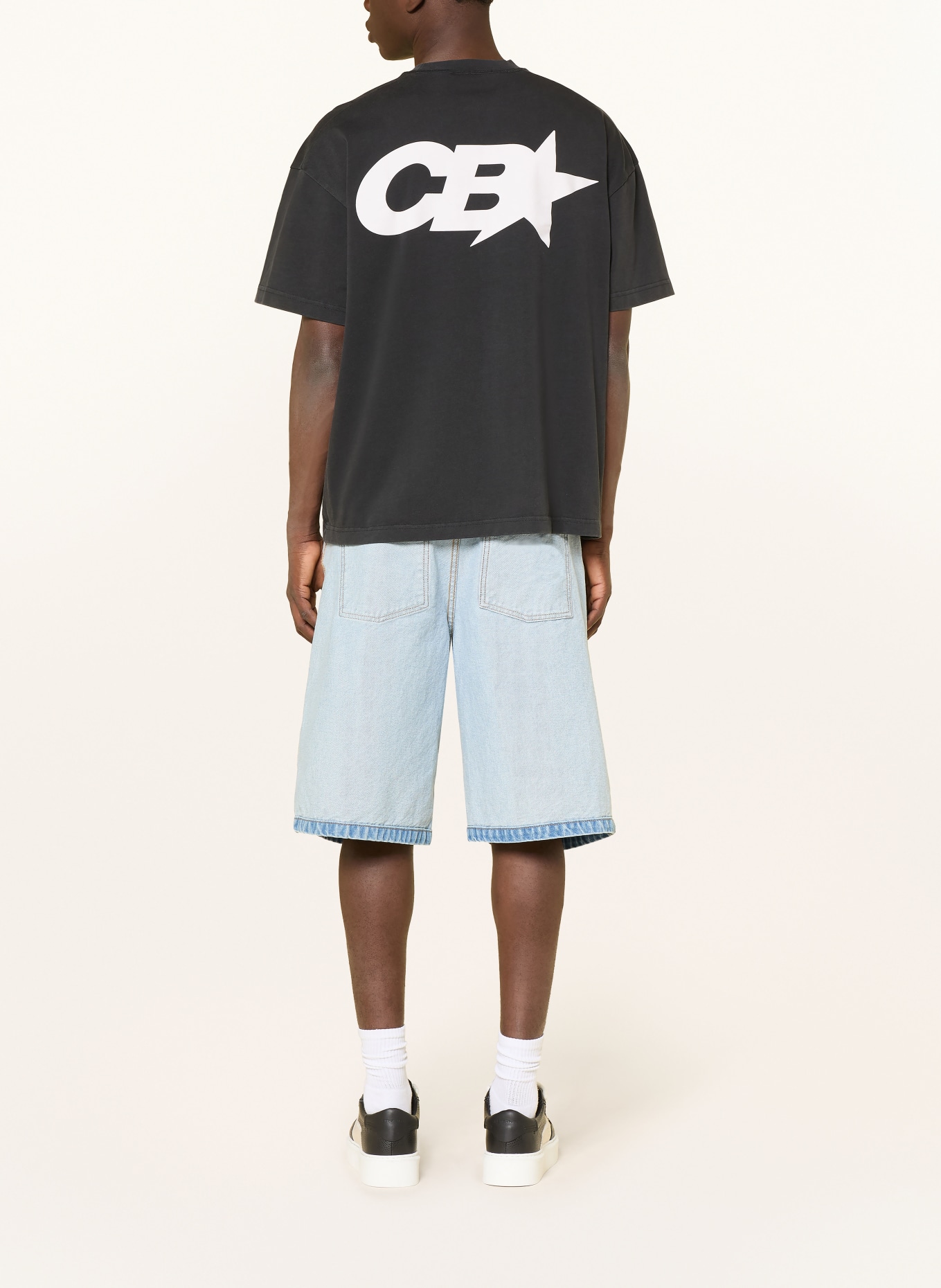 COLE BUXTON Tričko CB STAR RACING: ČERNÁ / BÍLÁ