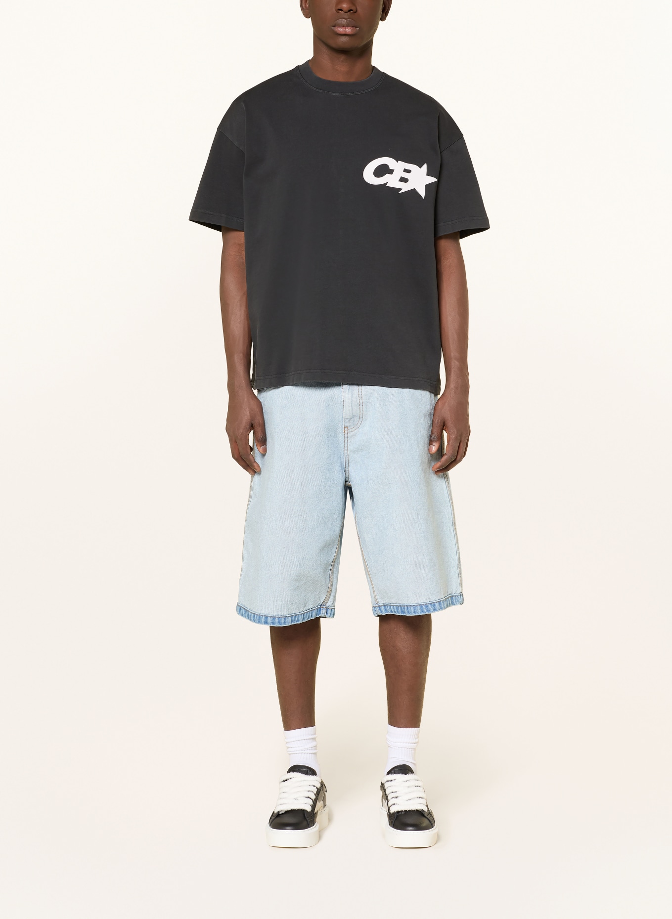 COLE BUXTON Tričko CB STAR RACING: ČERNÁ / BÍLÁ