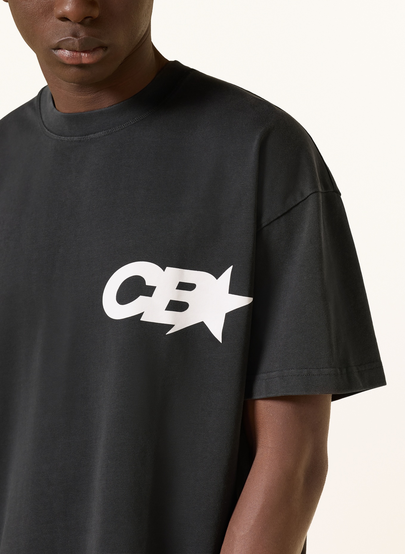 COLE BUXTON Tričko CB STAR RACING: ČERNÁ / BÍLÁ