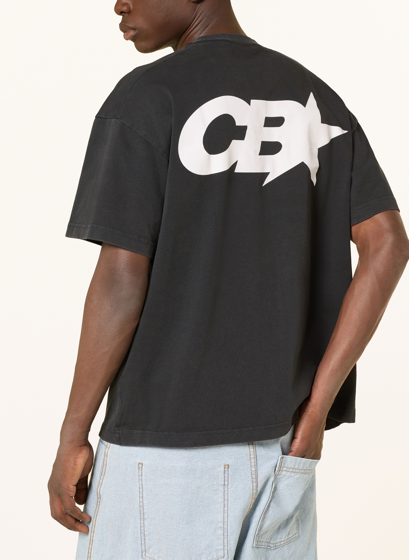 COLE BUXTON Tričko CB STAR RACING: ČERNÁ / BÍLÁ