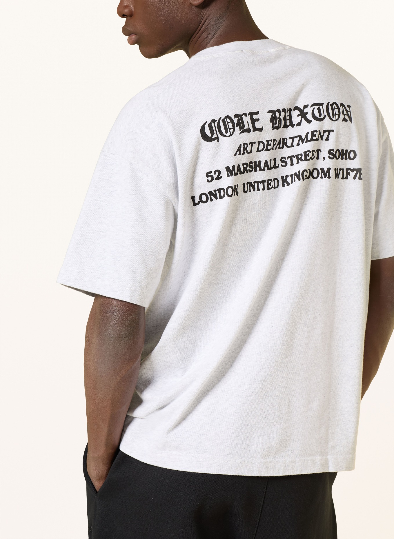 COLE BUXTON Tričko: SVĚTLE ŠEDÁ / ČERNÁ