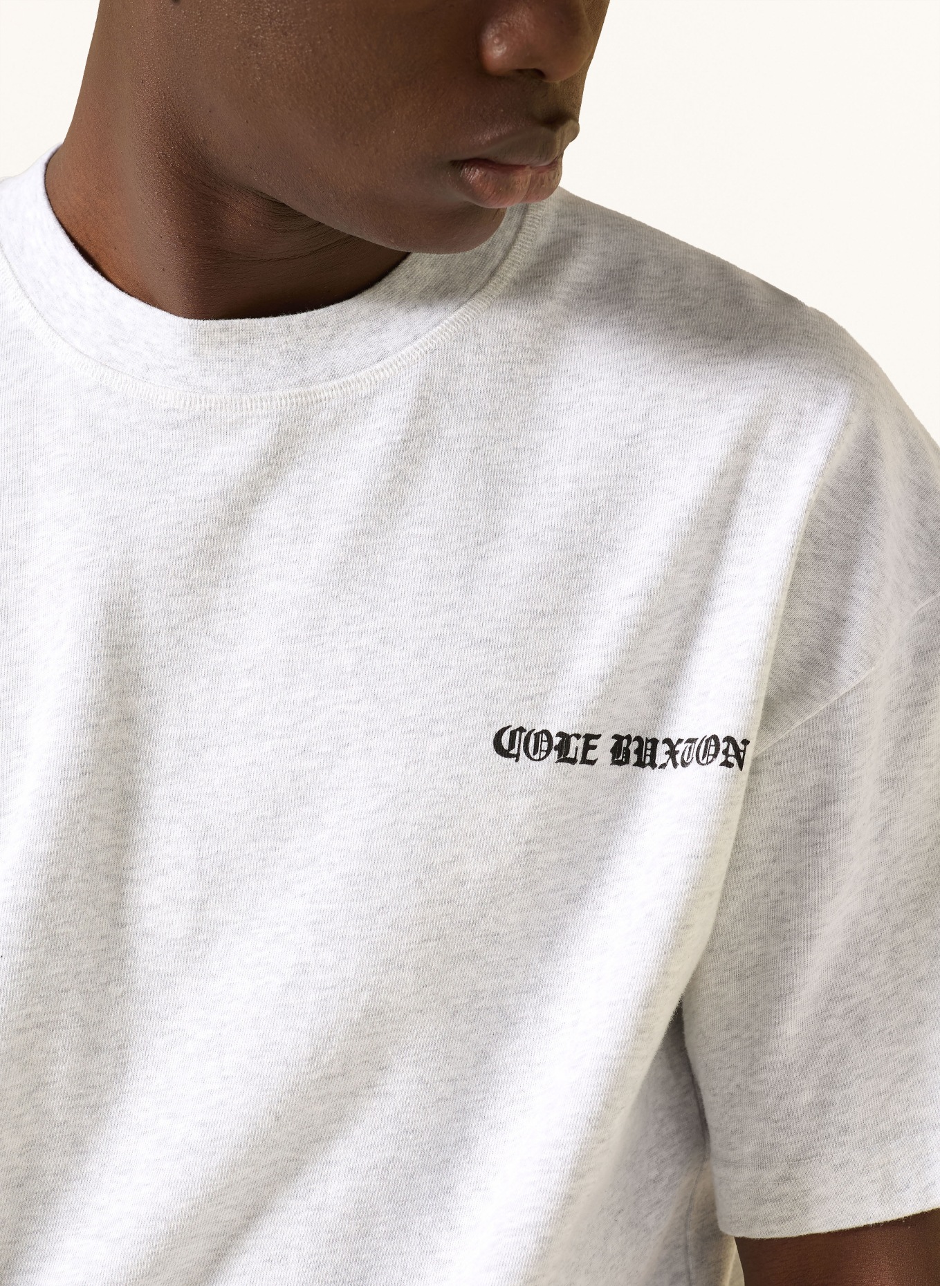 COLE BUXTON Tričko: SVĚTLE ŠEDÁ / ČERNÁ