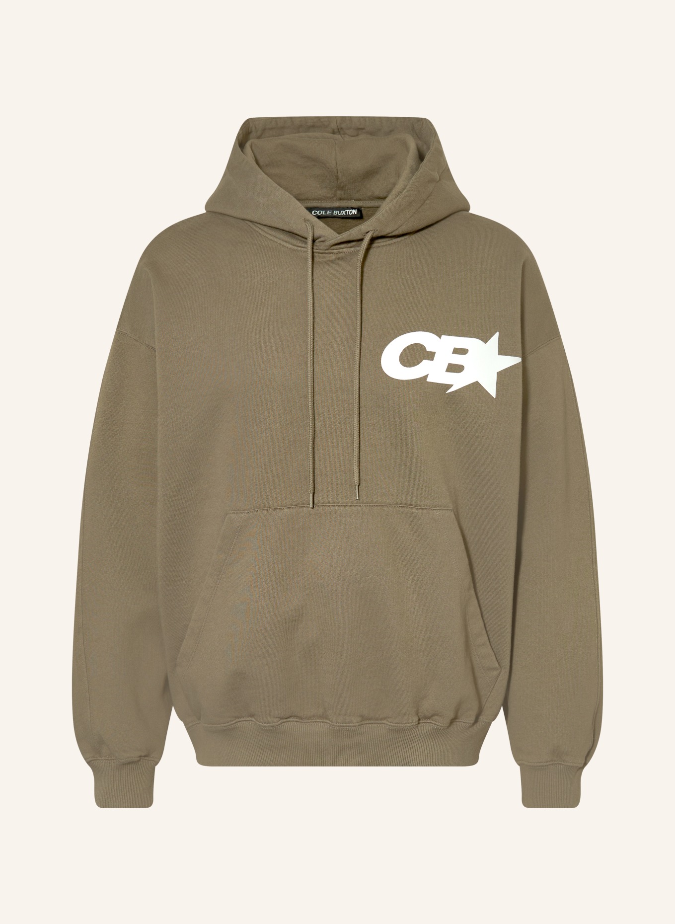 COLE BUXTON Hoodie CB STAR RACING: KHAKI / WEISS