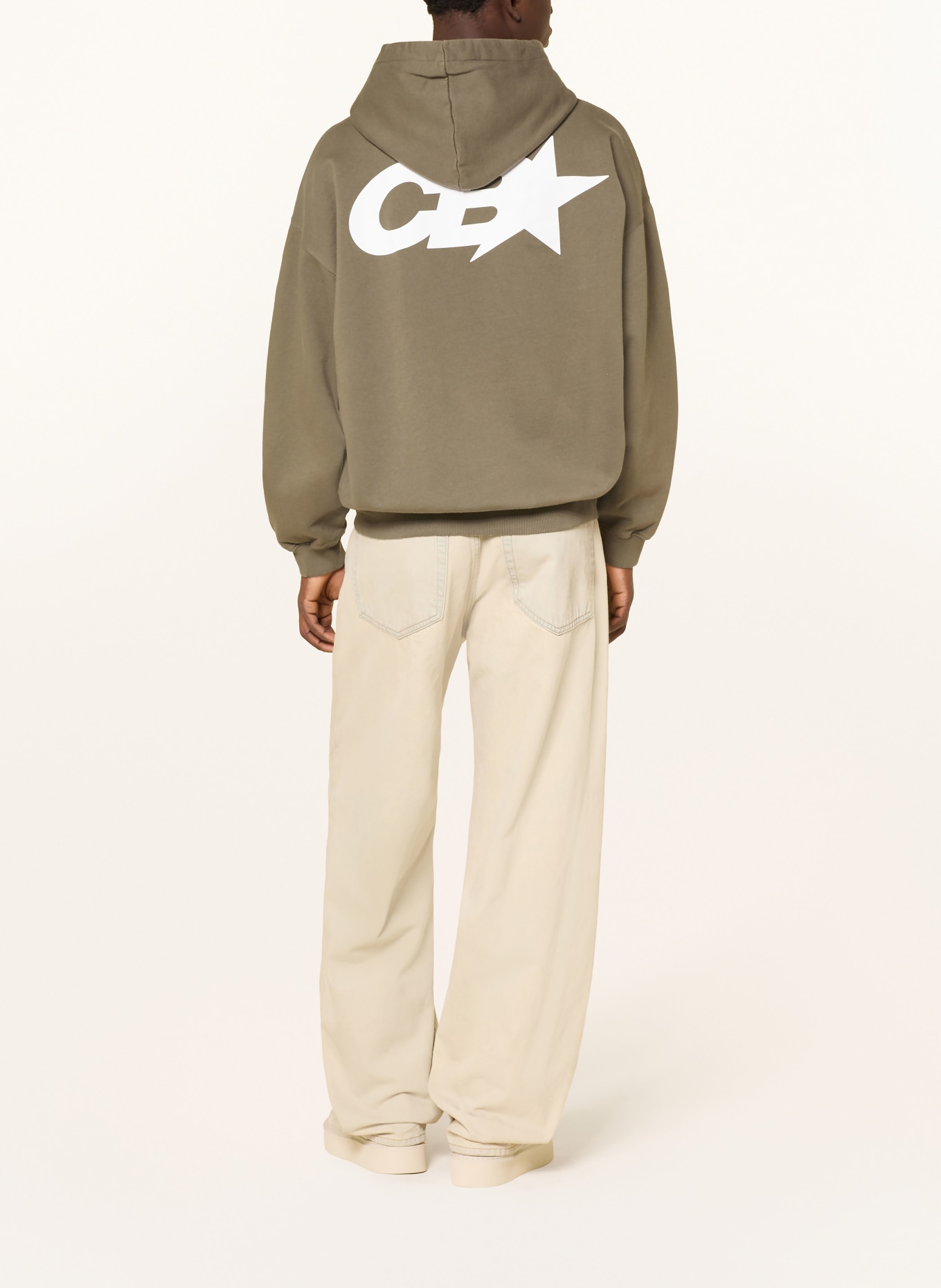 COLE BUXTON Hoodie CB STAR RACING: KHAKI / WEISS