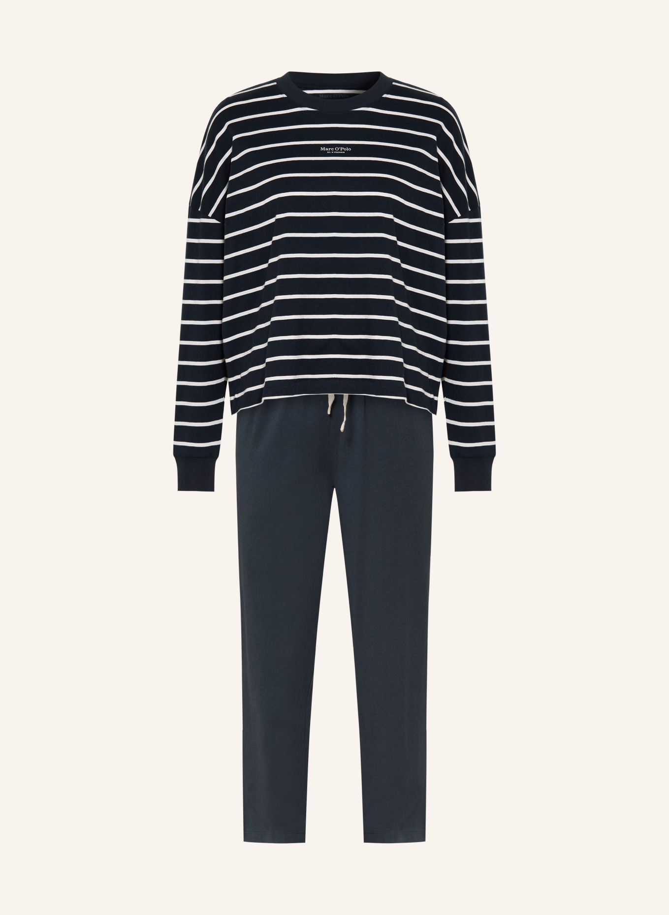 Marc O'Polo Pajamas: DARK BLUE / ECRU