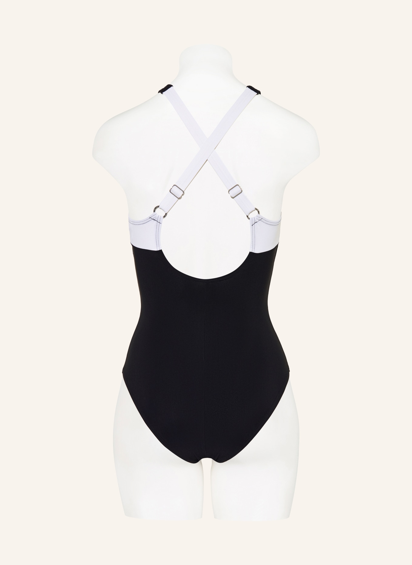 arena Maillot de bain sculptant LINDA avec protection UV: NOIR / BLANC