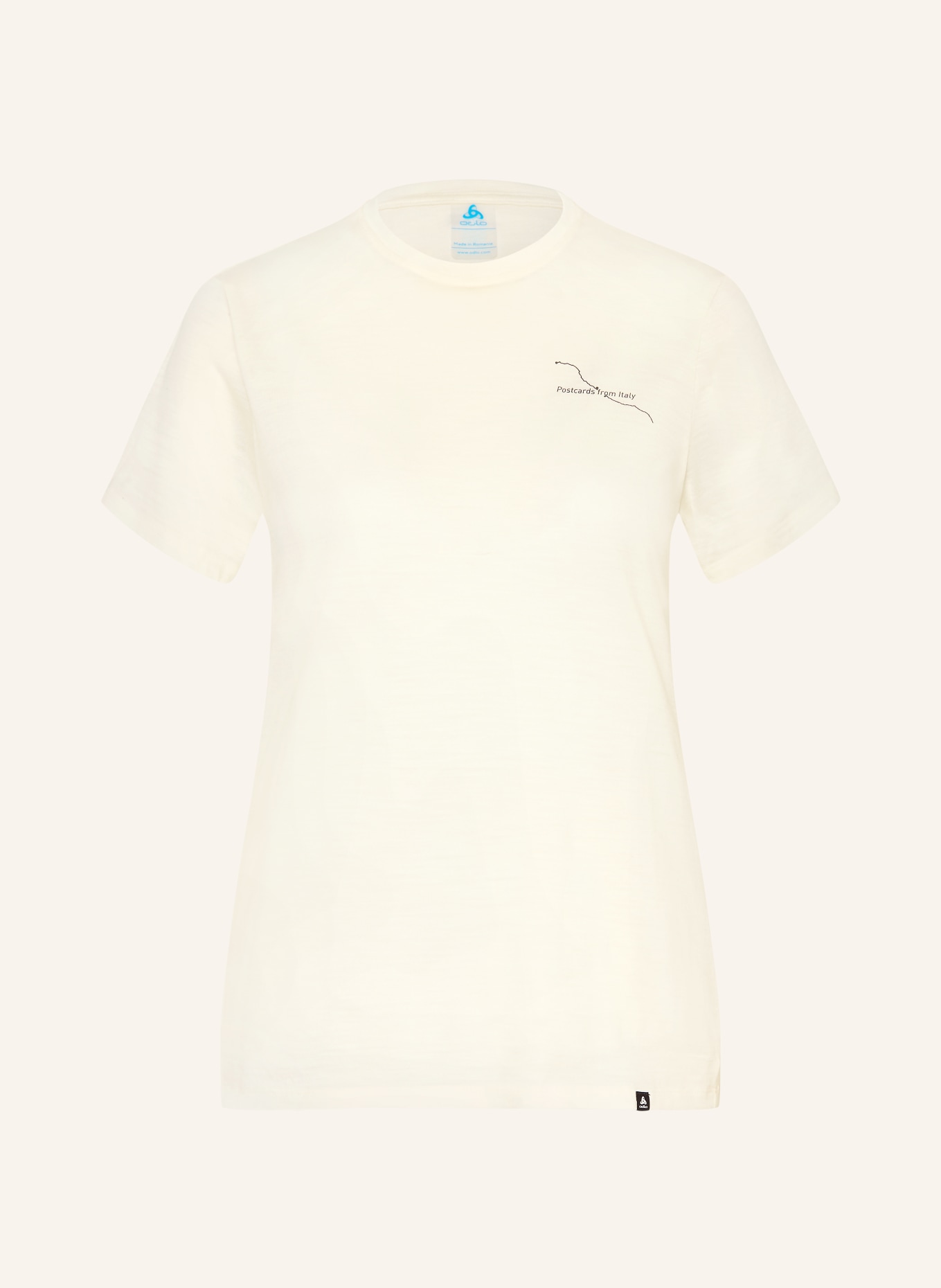 odlo T-Shirt POSTCARDS aus Merinowolle: HELLGELB / SCHWARZ