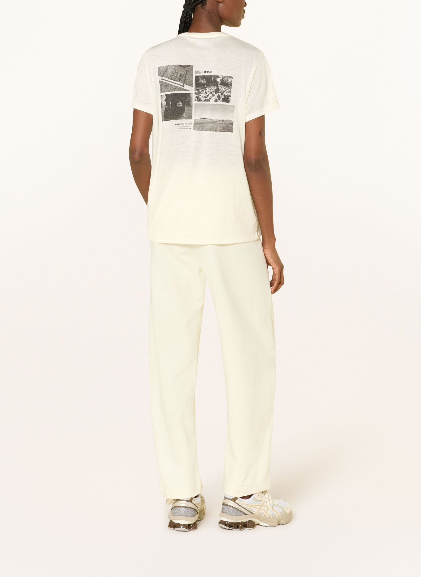 odlo T-Shirt POSTCARDS aus Merinowolle: HELLGELB / SCHWARZ