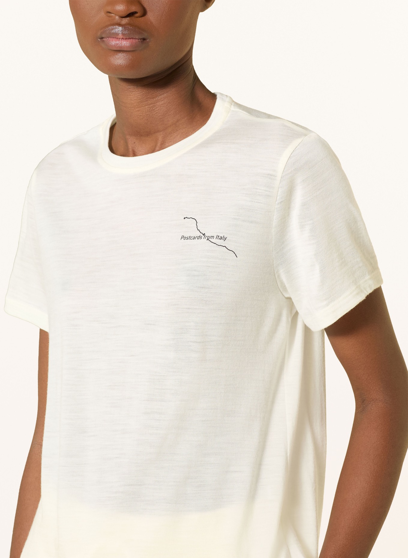 odlo T-Shirt POSTCARDS aus Merinowolle: HELLGELB / SCHWARZ