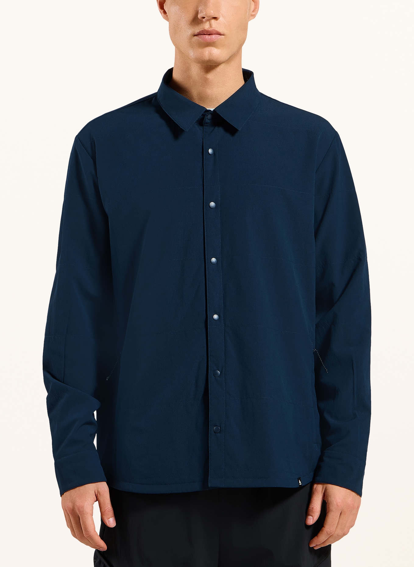 odlo TRANSITION INSULATED Reversible Overshirt: DARK BLUE / LIGHT BLUE