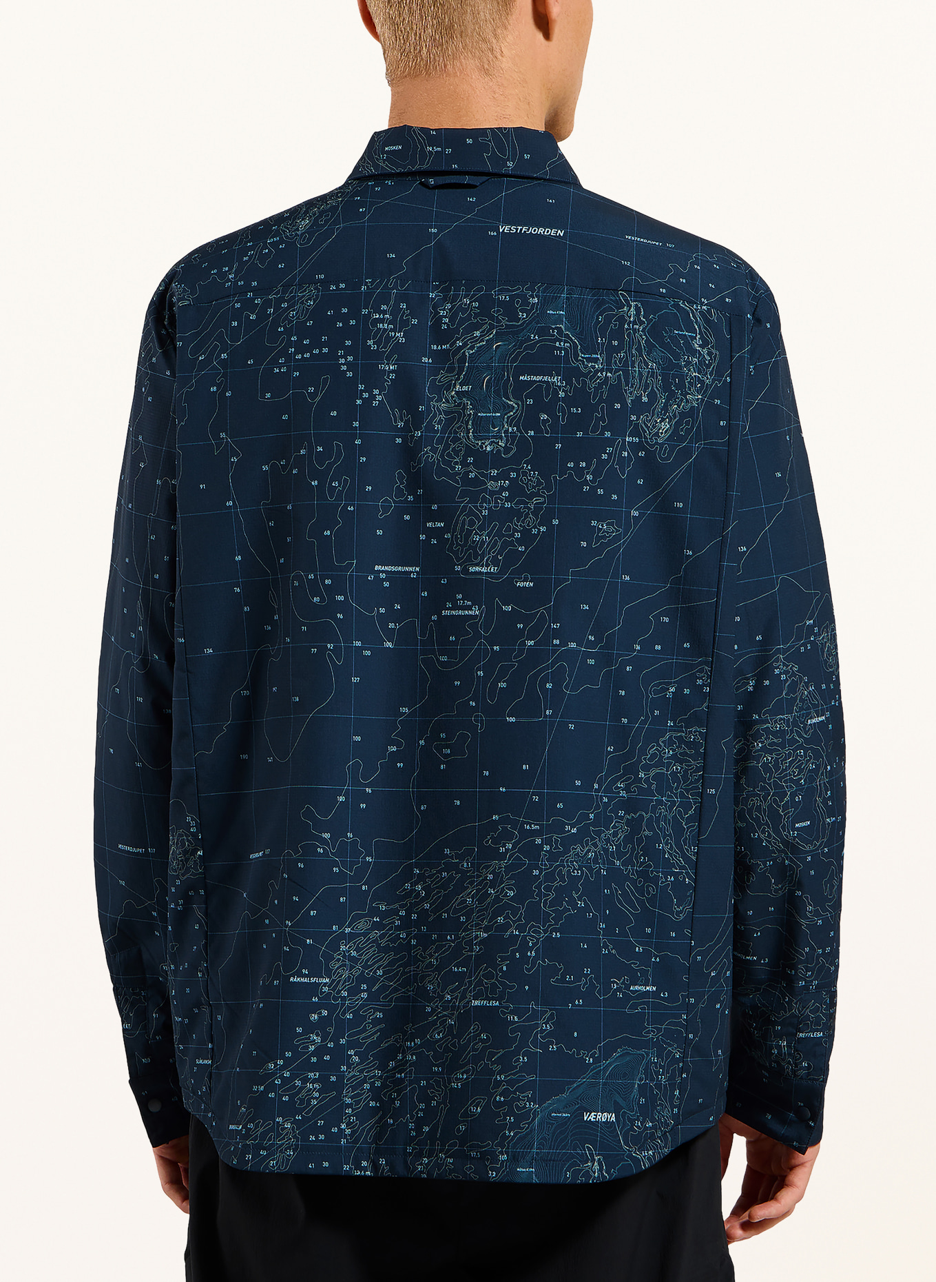 odlo TRANSITION INSULATED Reversible Overshirt: DARK BLUE / LIGHT BLUE