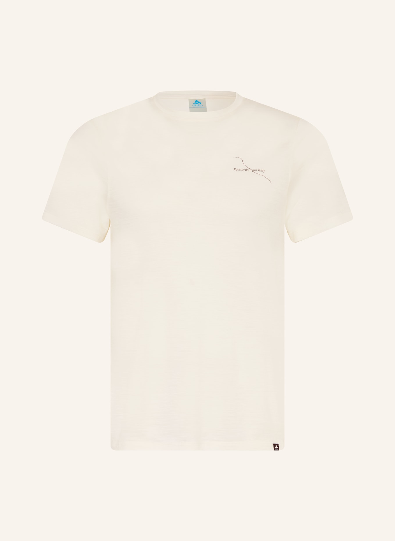 odlo POSTCARDS T-shirt made of merino wool: LIGHT YELLOW / BLACK