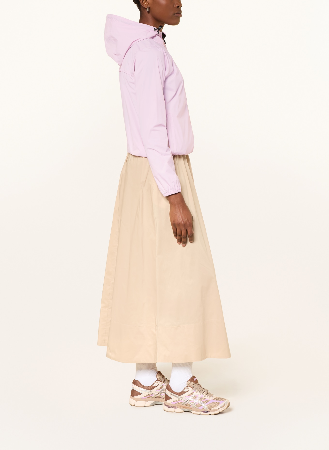 K-WAY Regenjacke LE VRAI 4.0 CLAUDETTE: ROSA / DUNKELORANGE / GELB