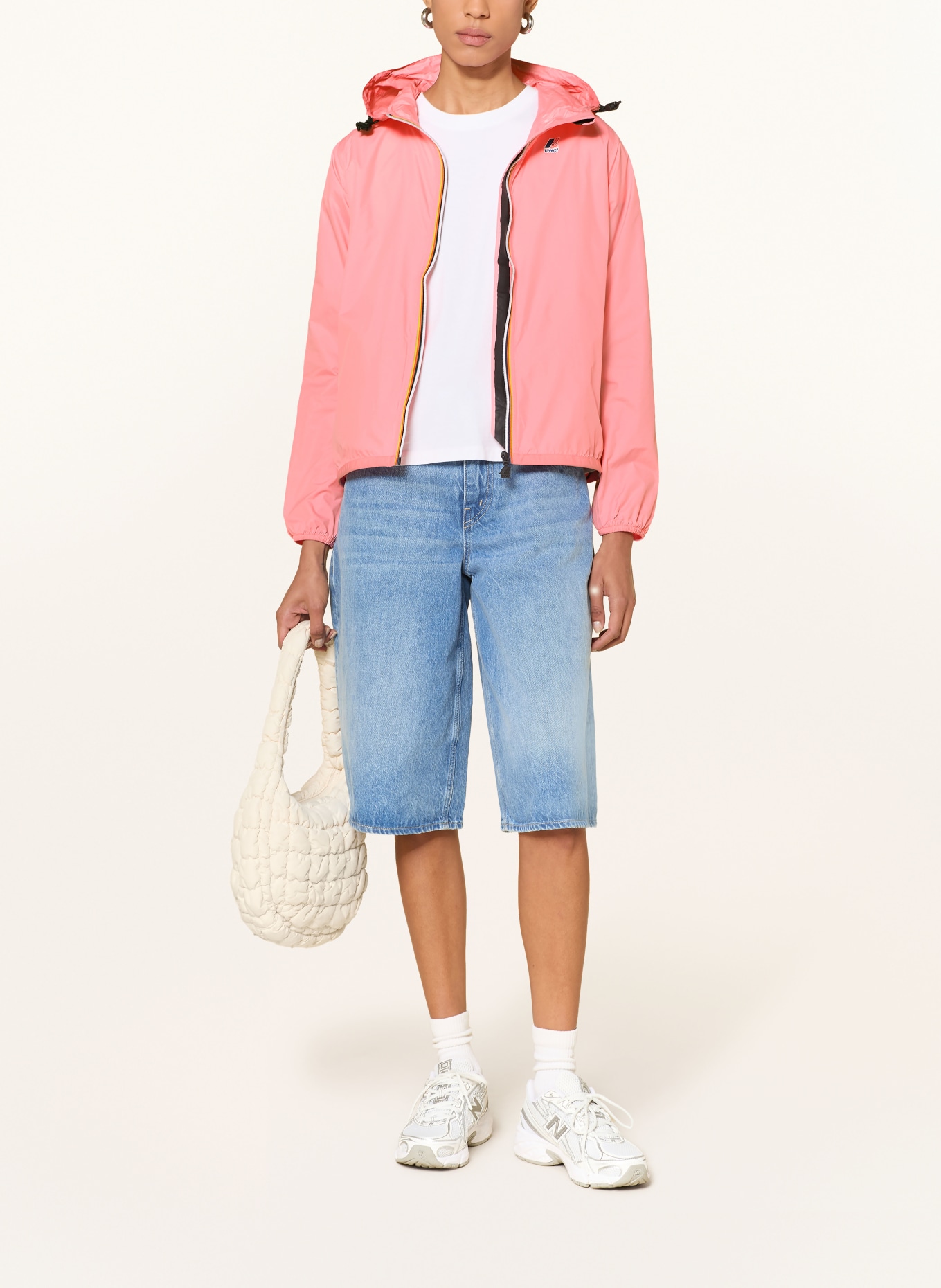 K-WAY Regenjacke LE VRAI 4.0 CLAUDETTE: ROSA / ORANGE / GELB