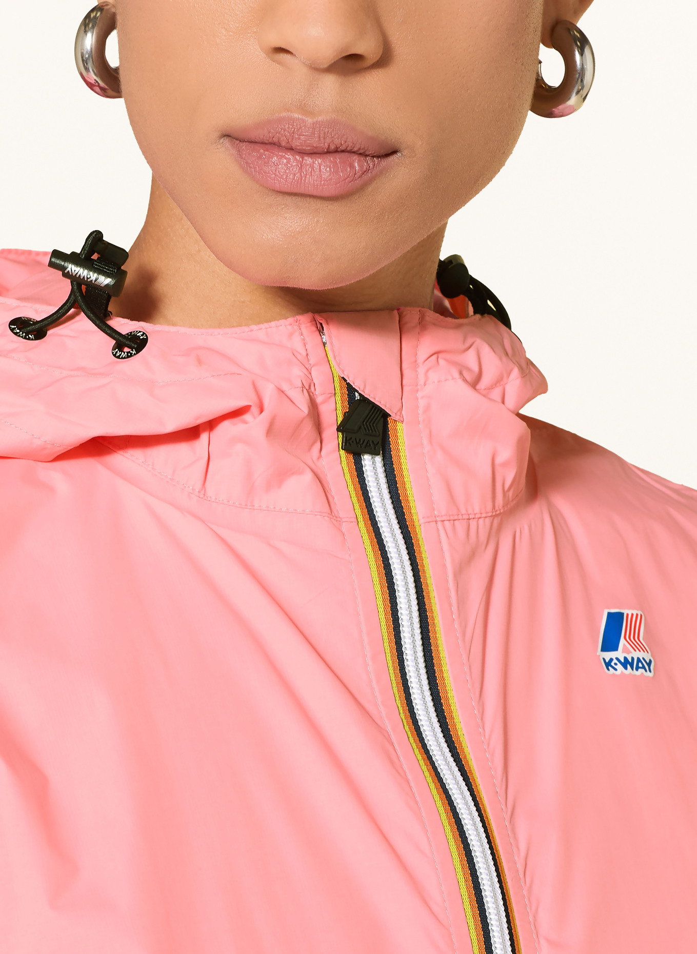 K-WAY Regenjacke LE VRAI 4.0 CLAUDETTE: ROSA / ORANGE / GELB