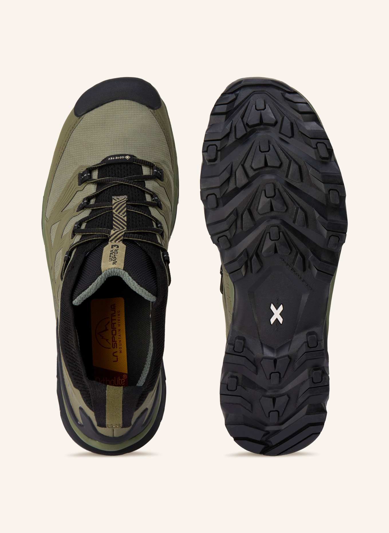 LA SPORTIVA Chaussures de randonnée ULTRA RAPTOR 3 GTX: KAKI / OLIVE / NOIR