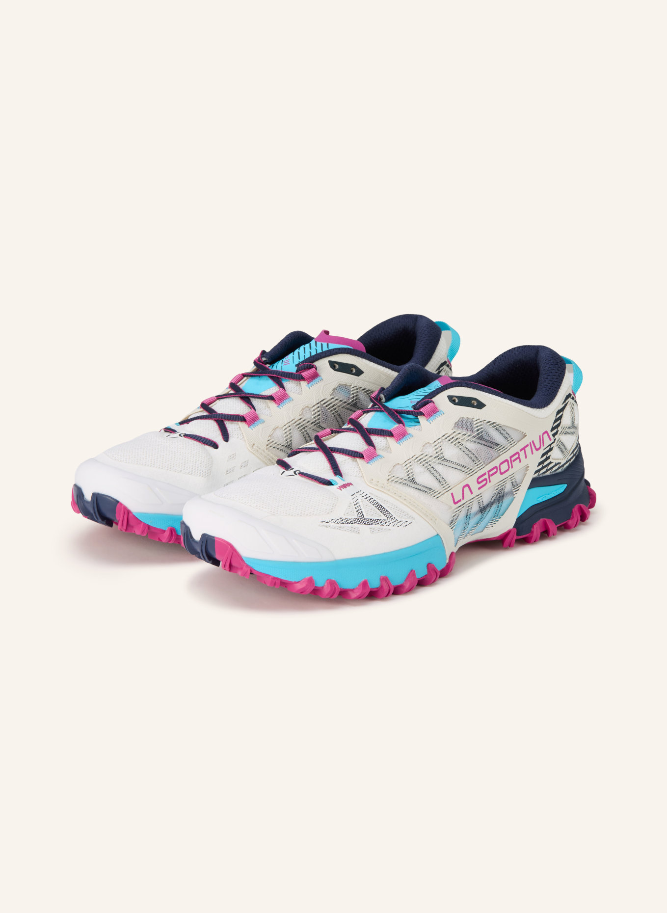 LA SPORTIVA Trailrunningschoenen BUSHIDO III: WIT / ROZE / LICHTBLAUW