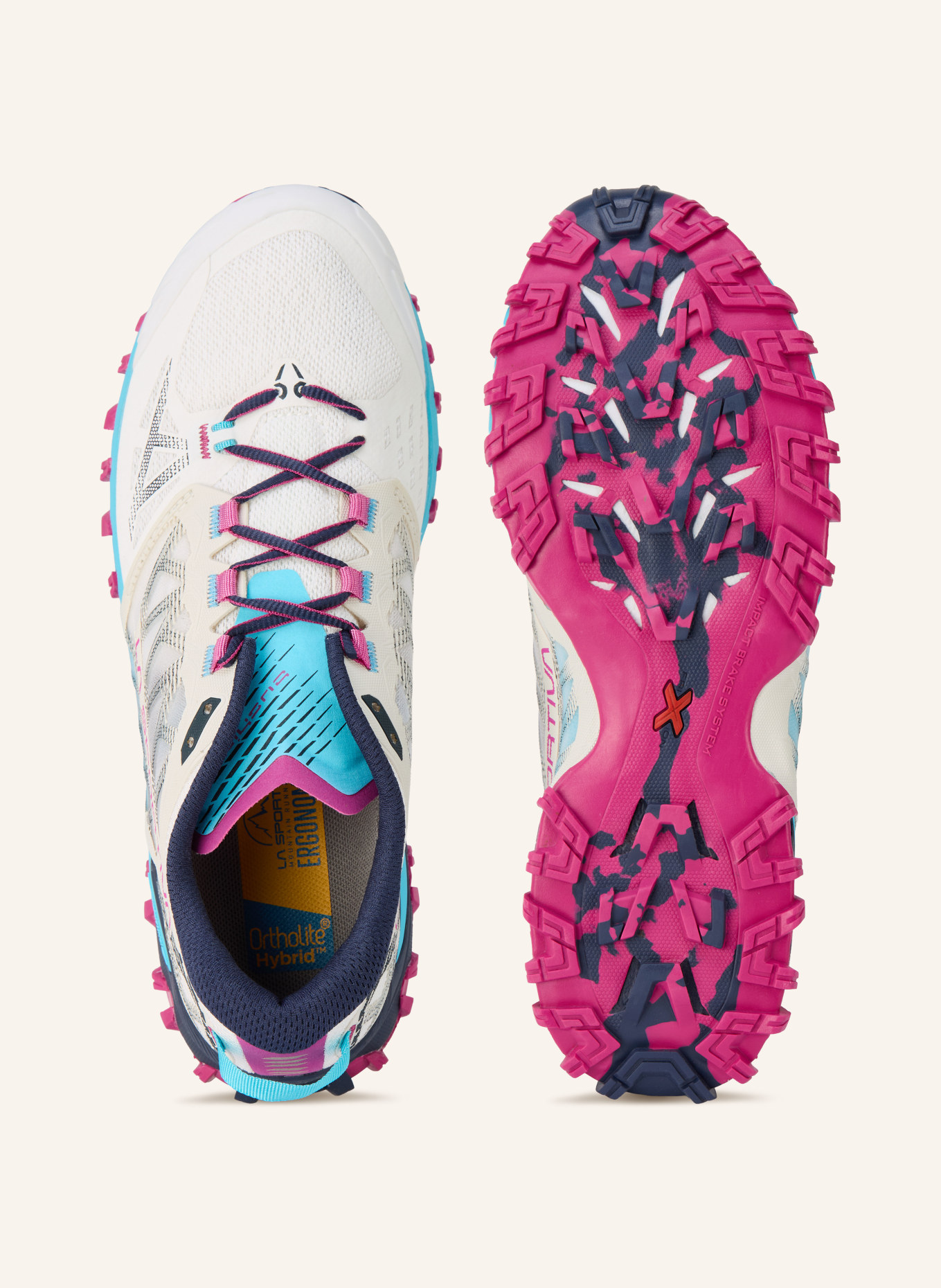 LA SPORTIVA Trailrunningschoenen BUSHIDO III: WIT / ROZE / LICHTBLAUW